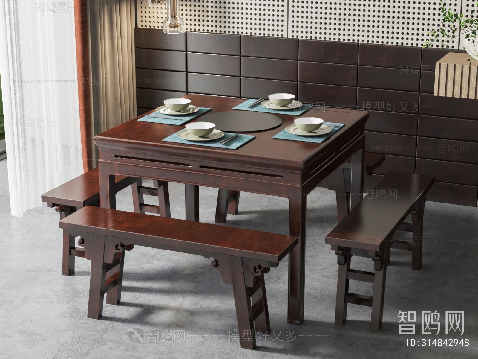 New Chinese Style Dining Table And Chairs