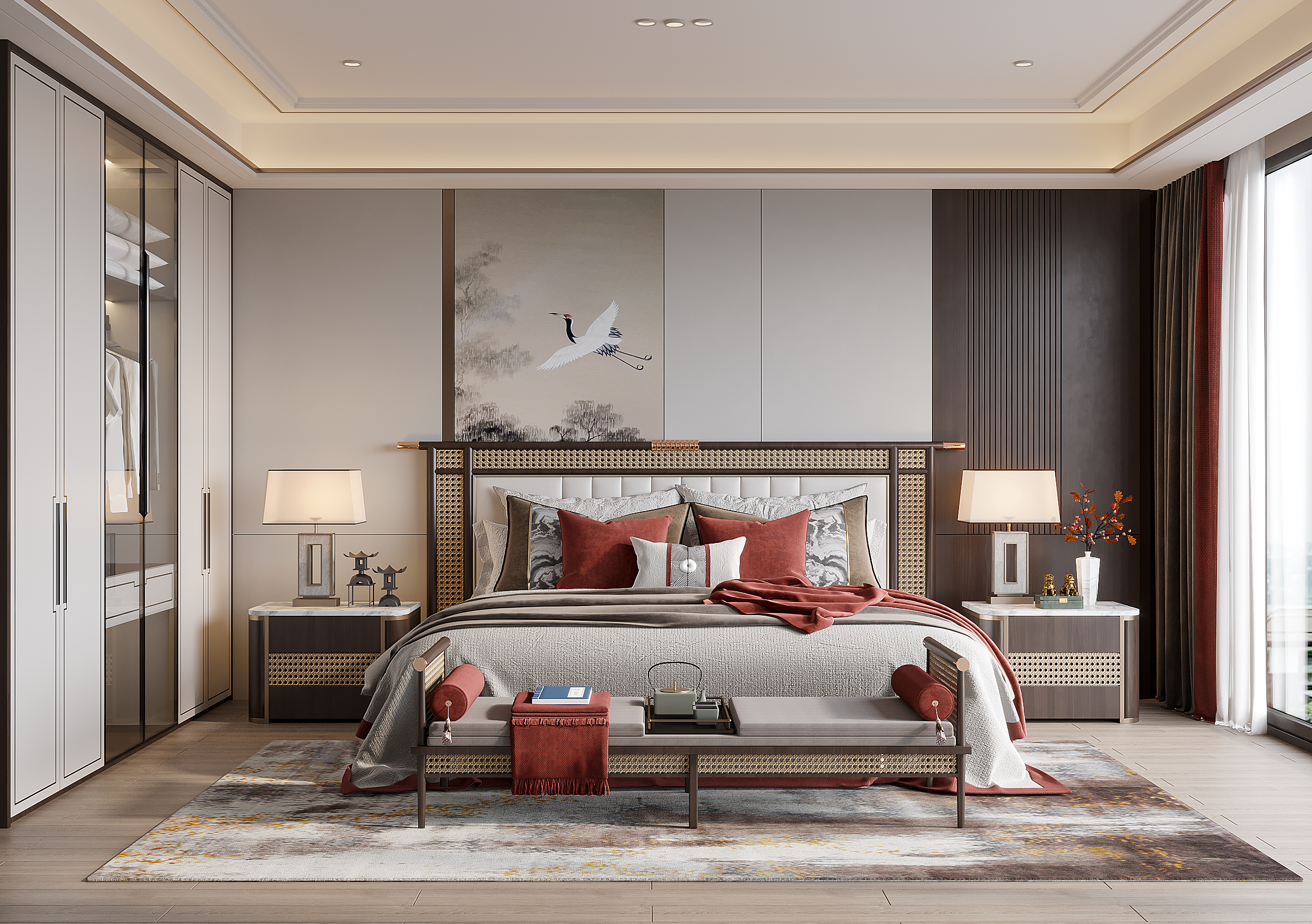 New Chinese Style Bedroom