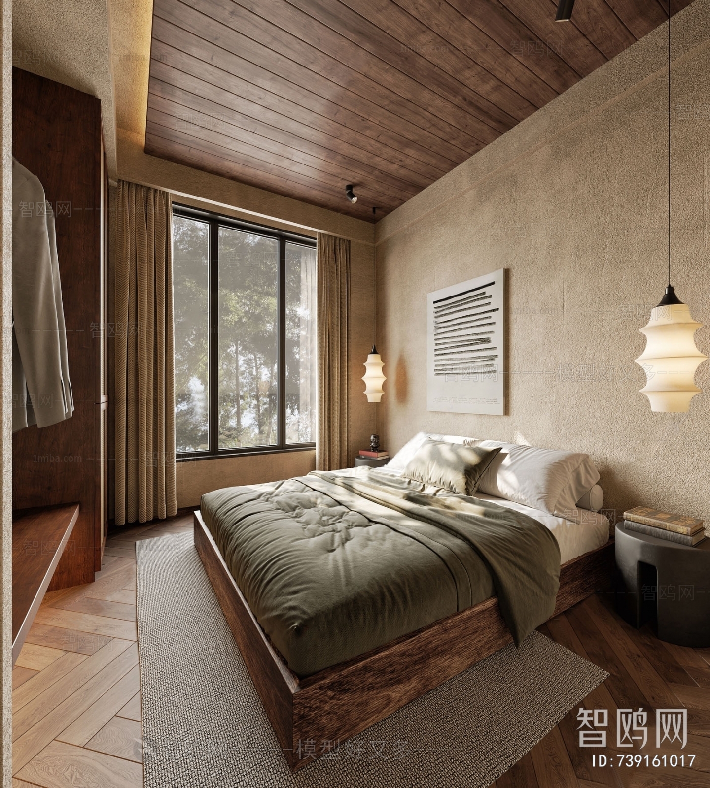 Wabi-sabi Style Bedroom