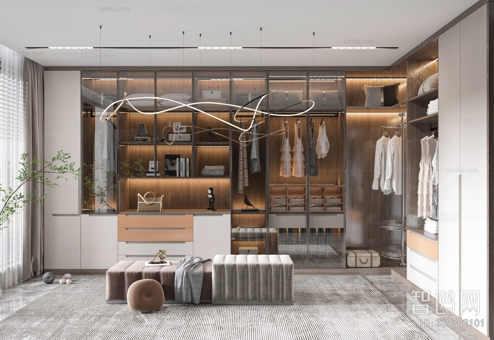 Modern Clothes Storage Area