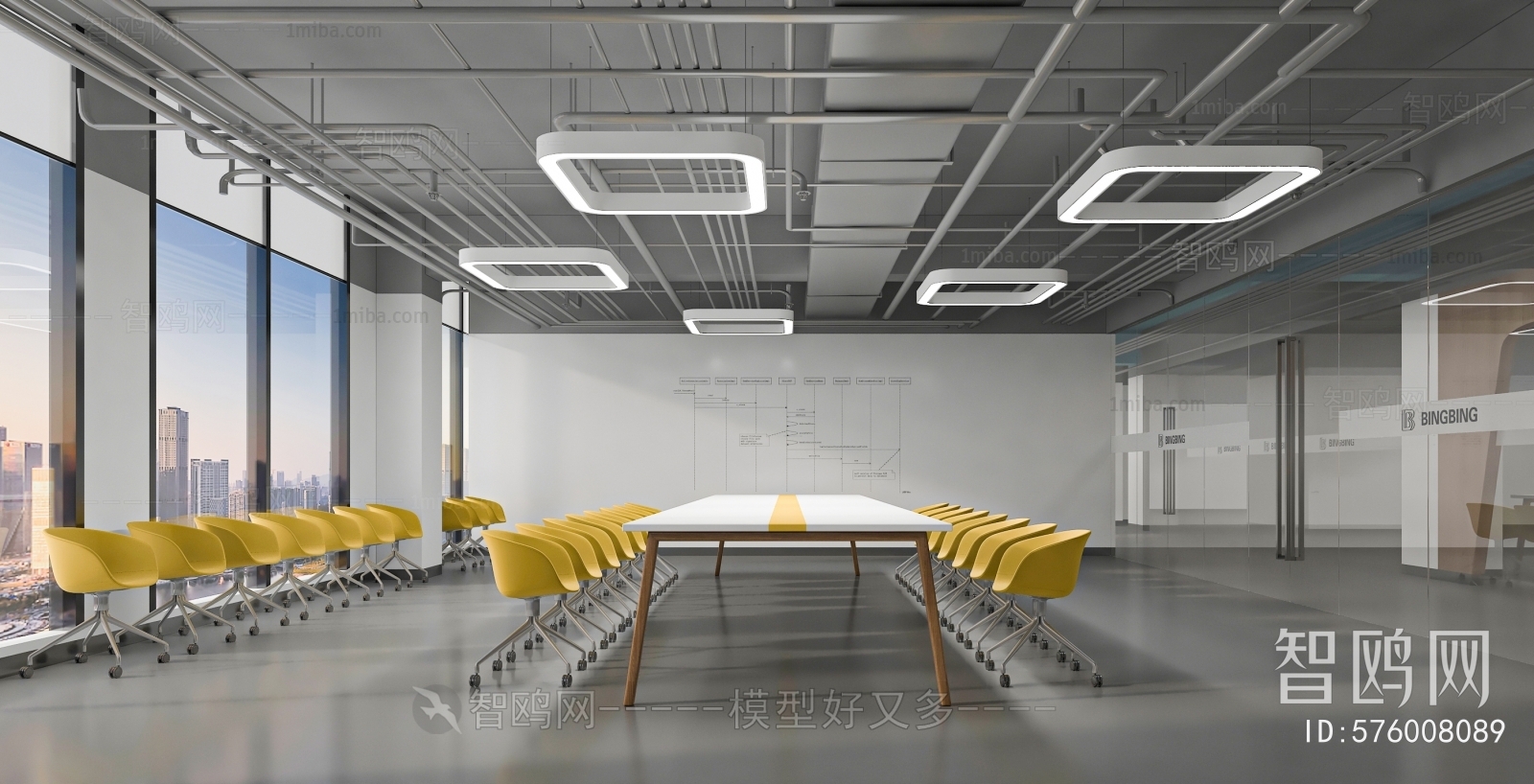 Modern Industrial Style Meeting Room