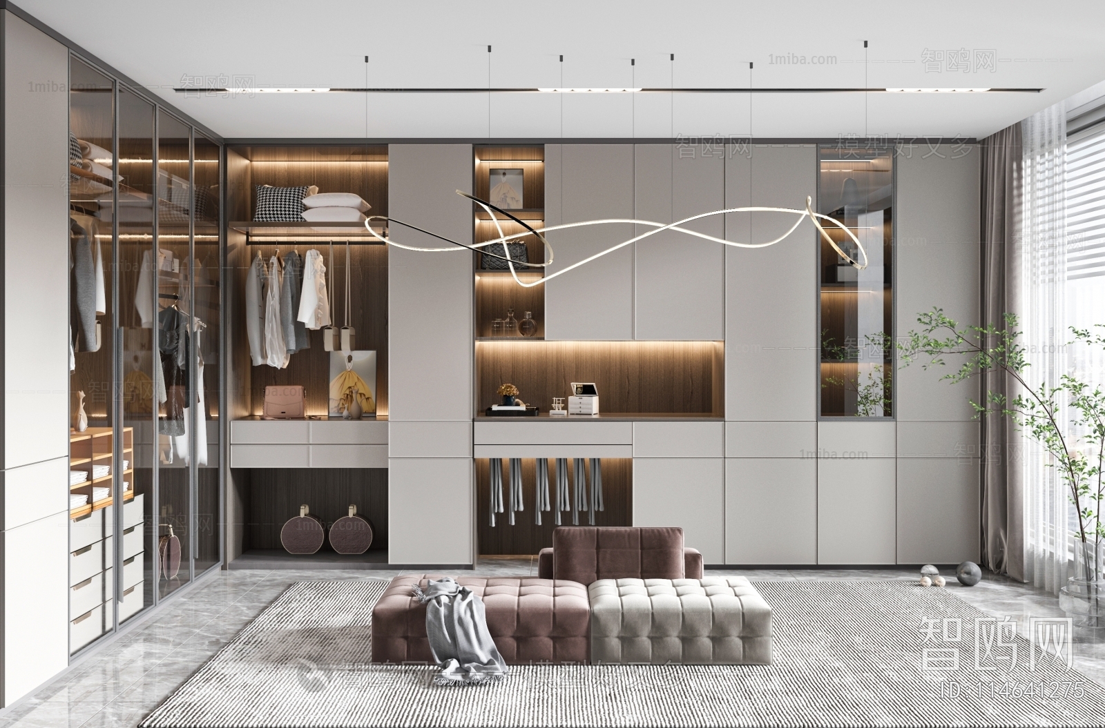 Modern Clothes Storage Area