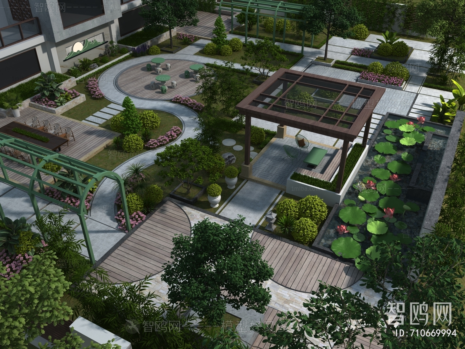 New Chinese Style Courtyard/landscape