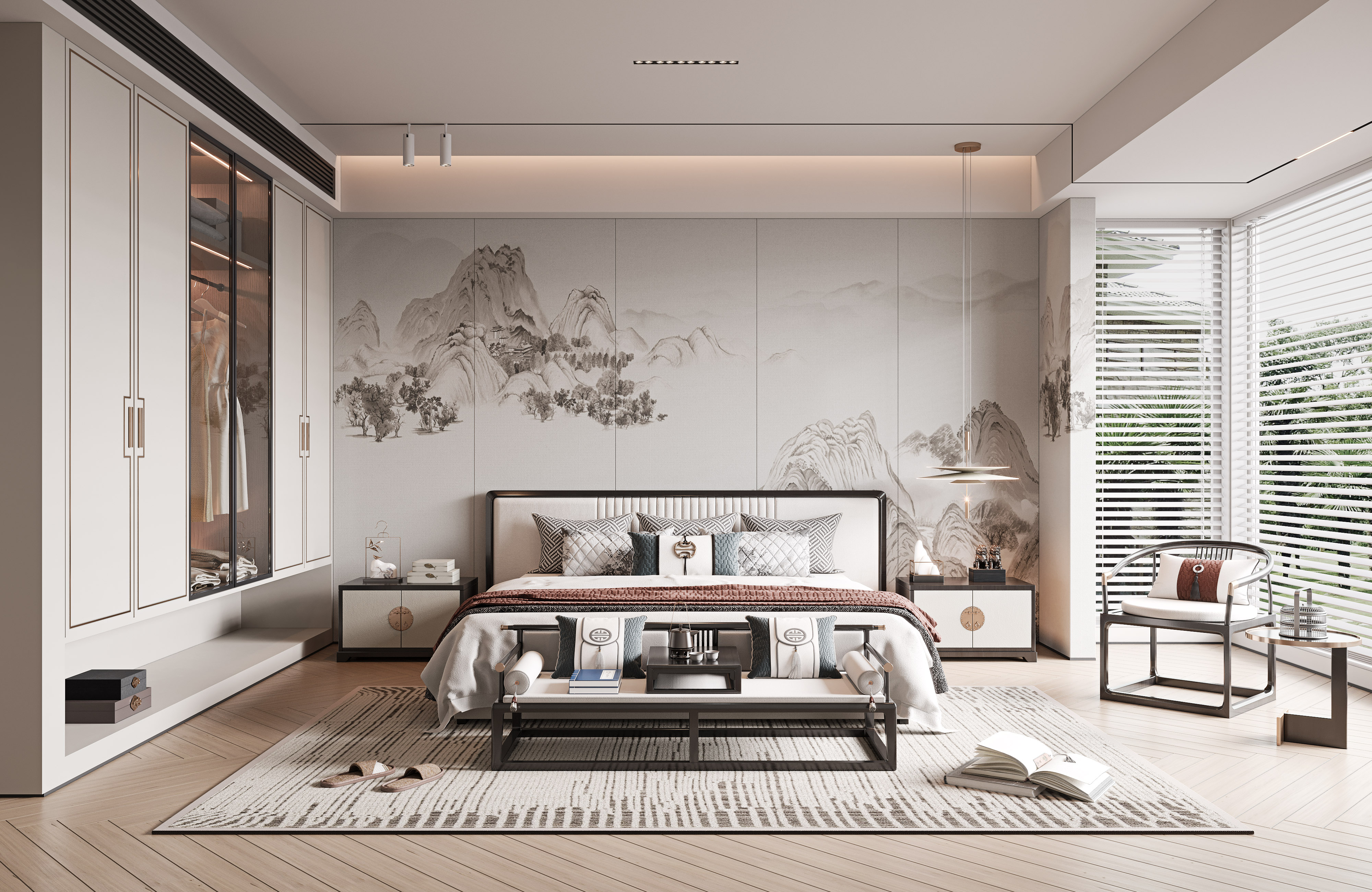 New Chinese Style Bedroom