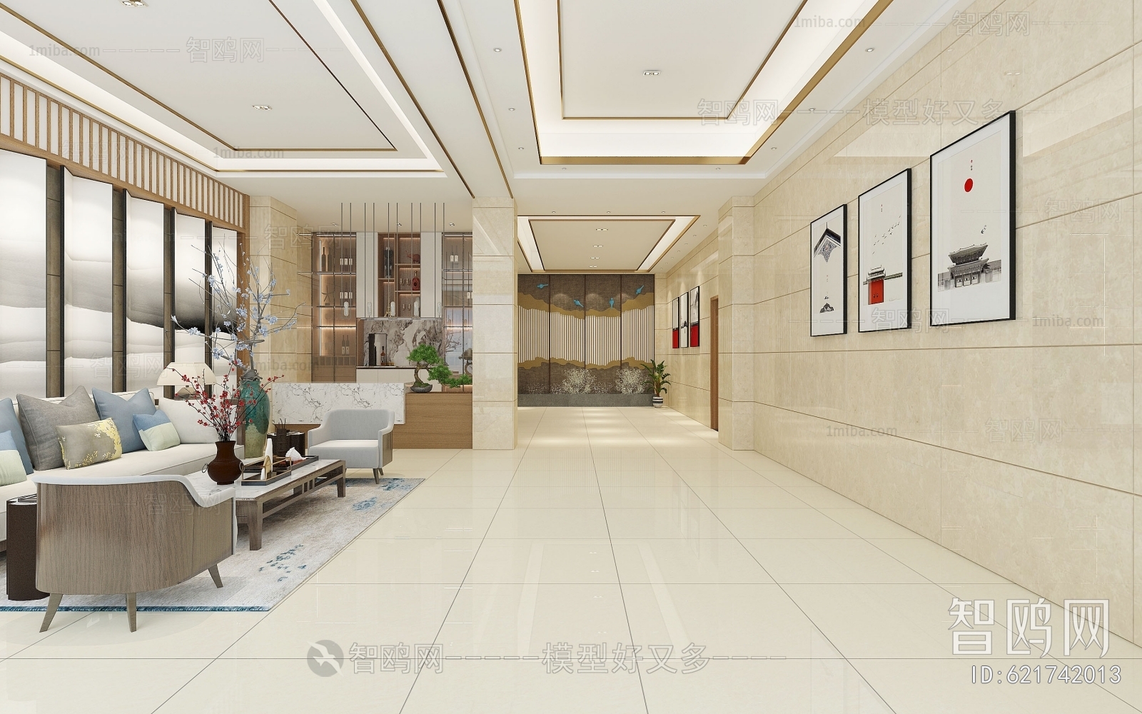 New Chinese Style Lobby Hall