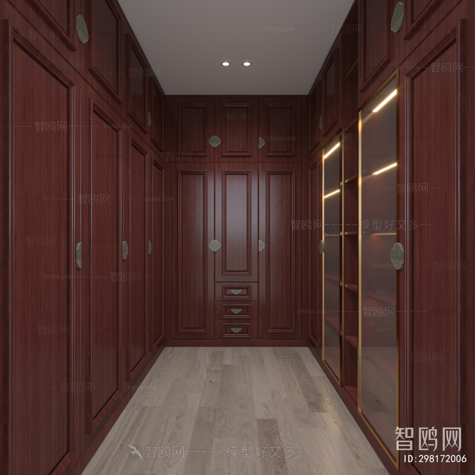 New Chinese Style Clothes Storage Area