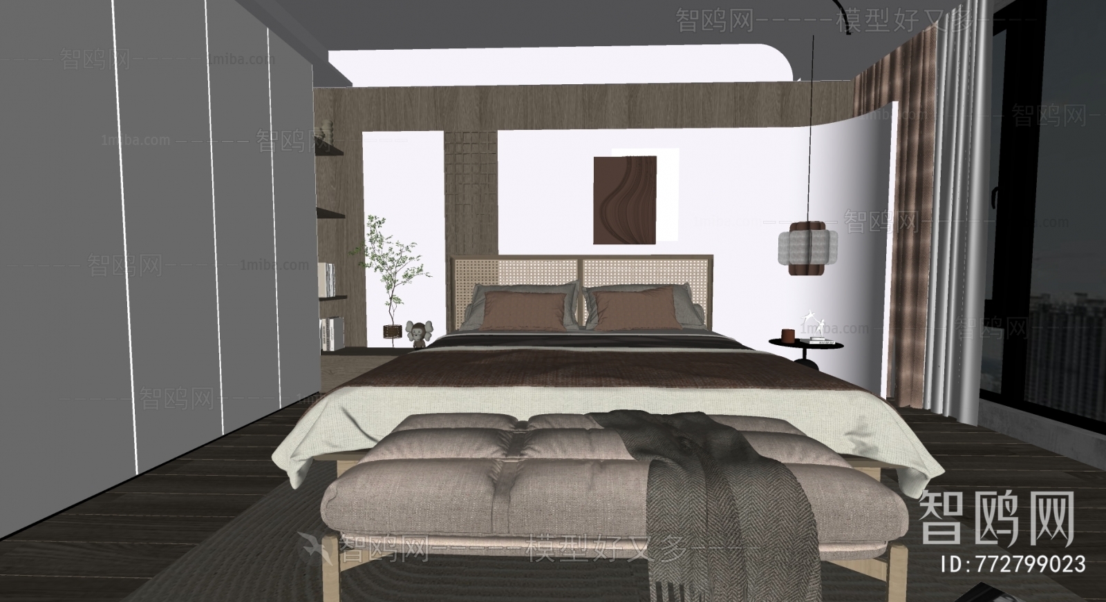 Modern Wabi-sabi Style Bedroom