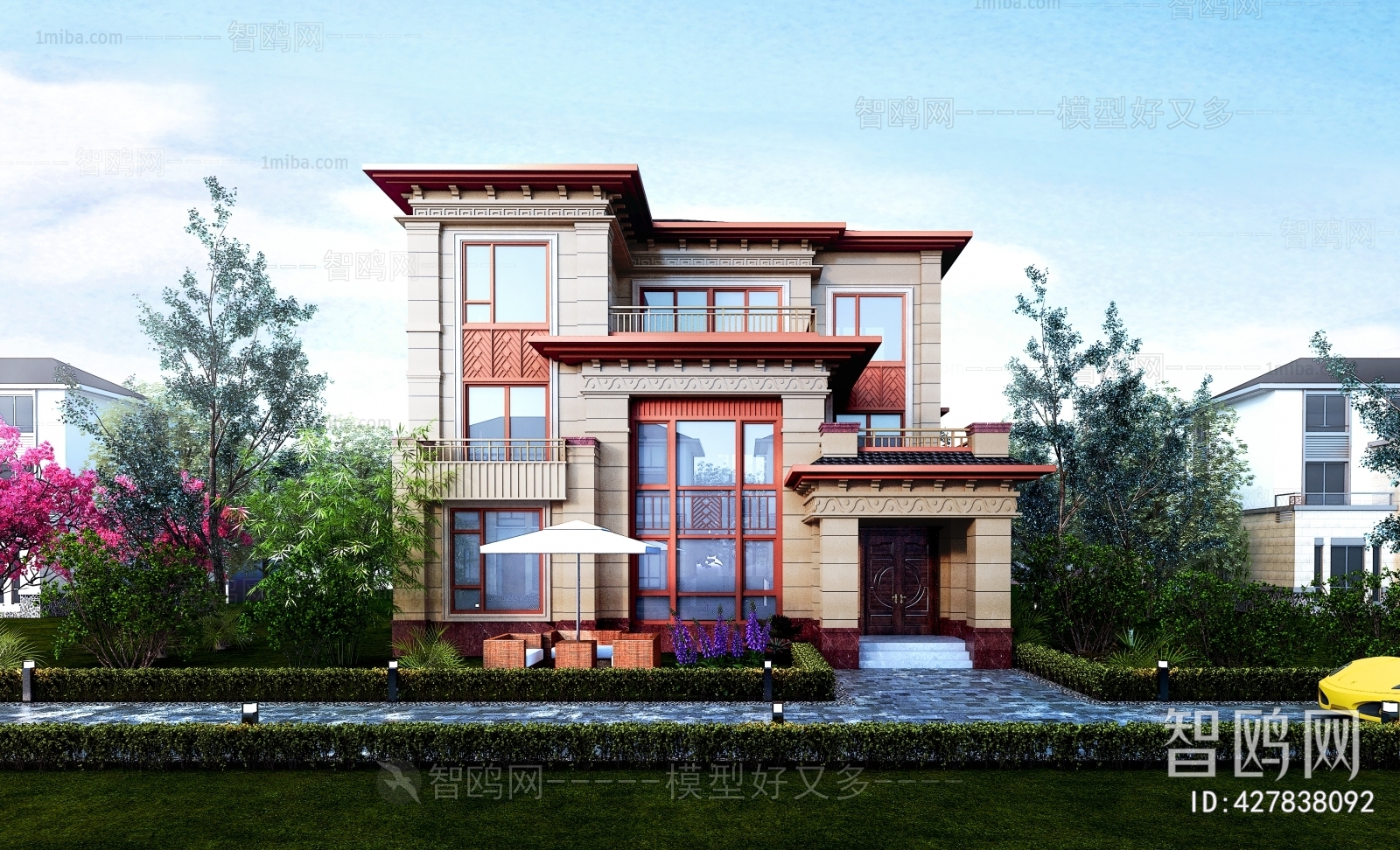 New Chinese Style Villa Appearance