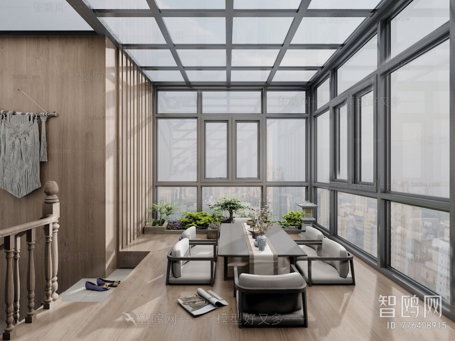 新中式玻璃阳光房