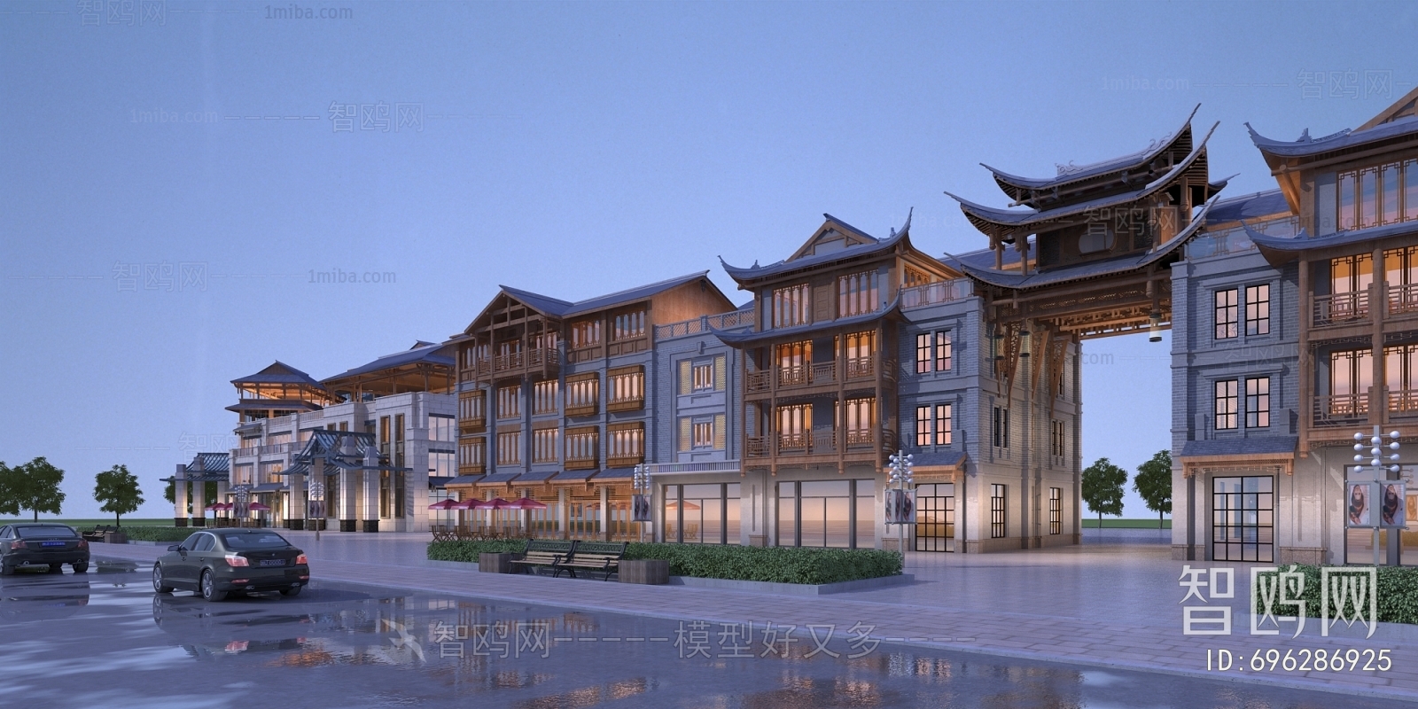 New Chinese Style Building Appearance