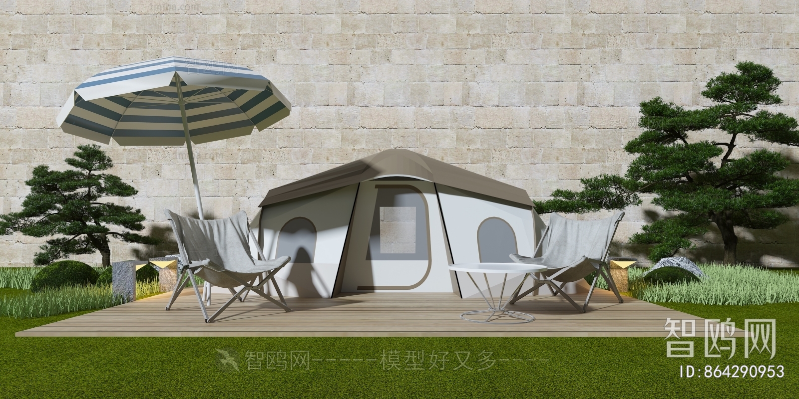 现代户外遮阳伞 蒙古包帐篷