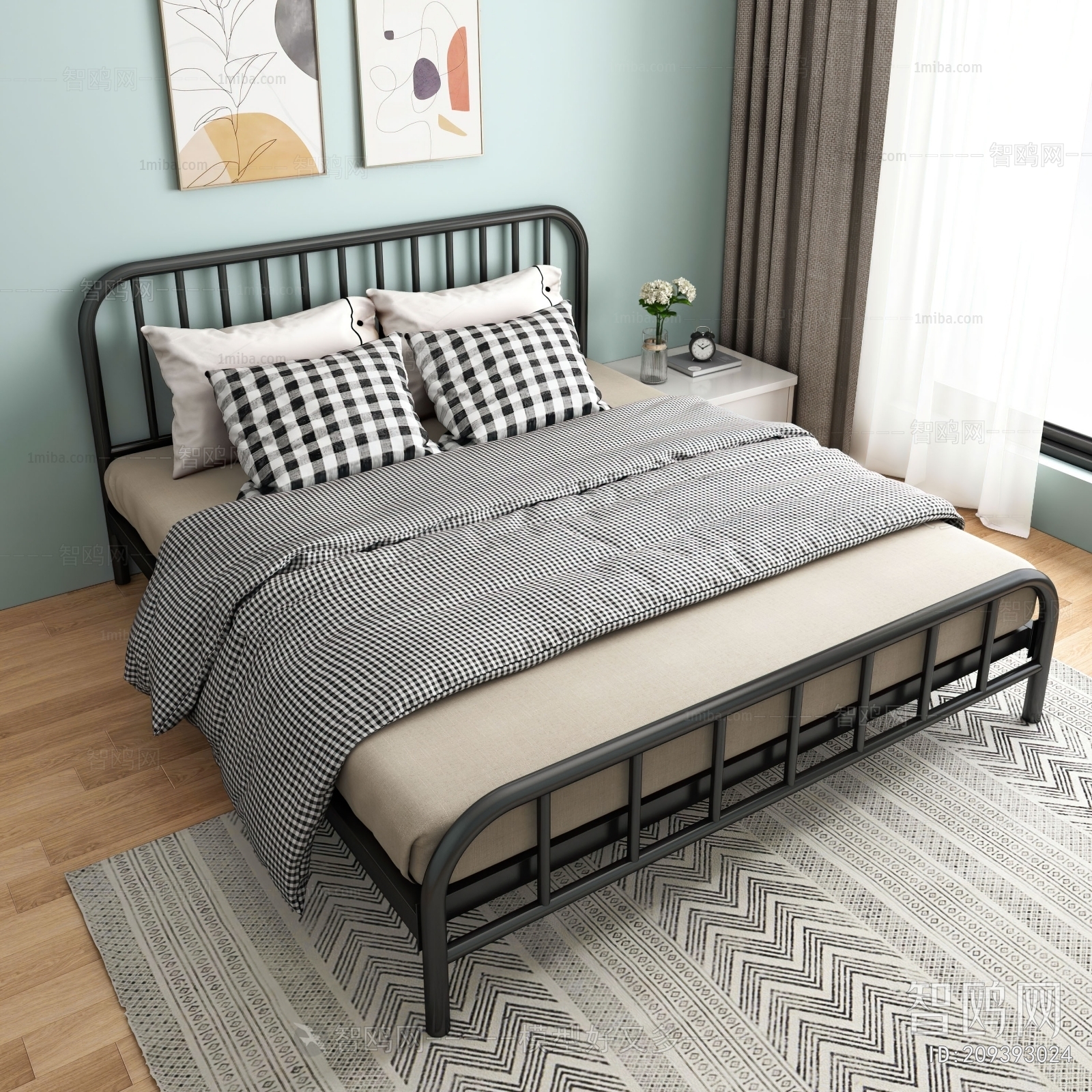 Nordic Style Double Bed