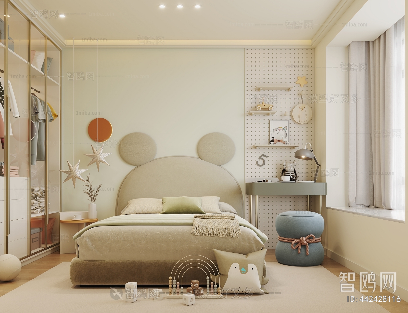 Modern Children's Room 3D Model Download - Model ID.442428116 | 1miba