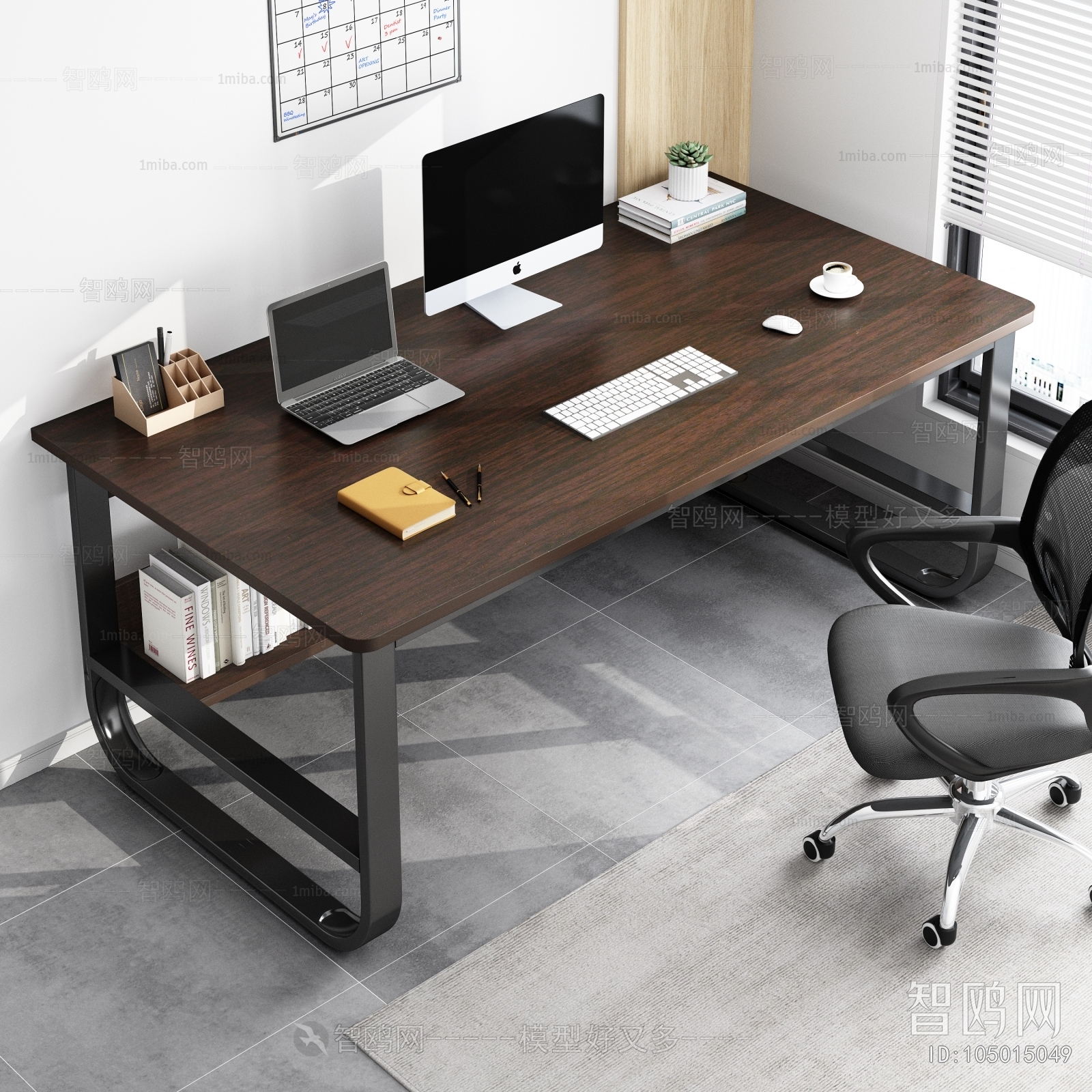 Nordic Style Computer Desk And Chair