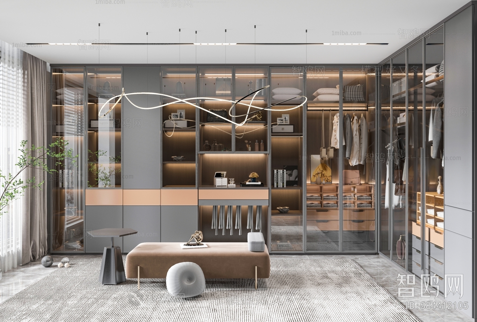 Modern Clothes Storage Area