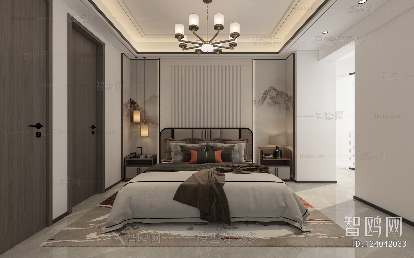 New Chinese Style Bedroom