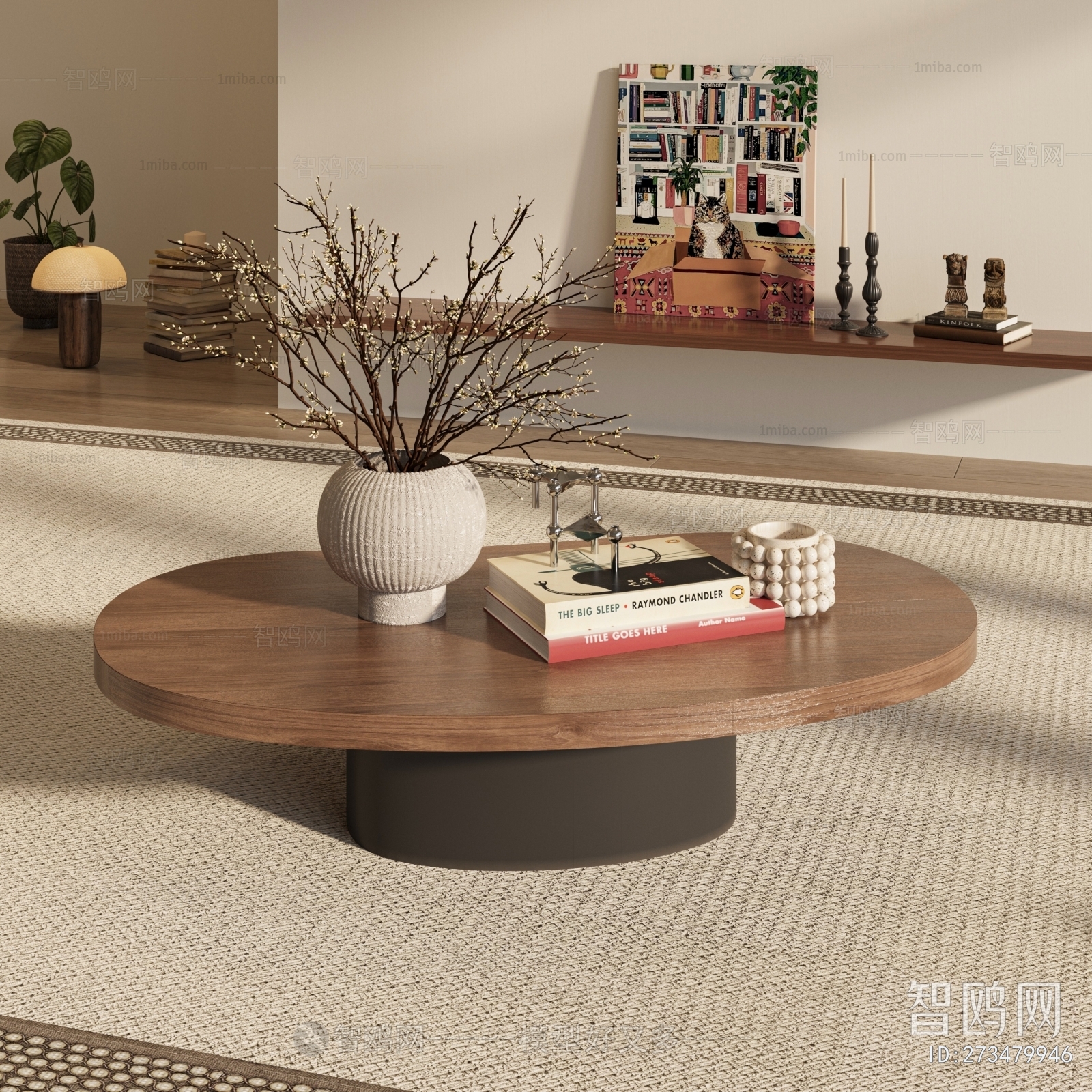 Modern Wabi-sabi Style Coffee Table