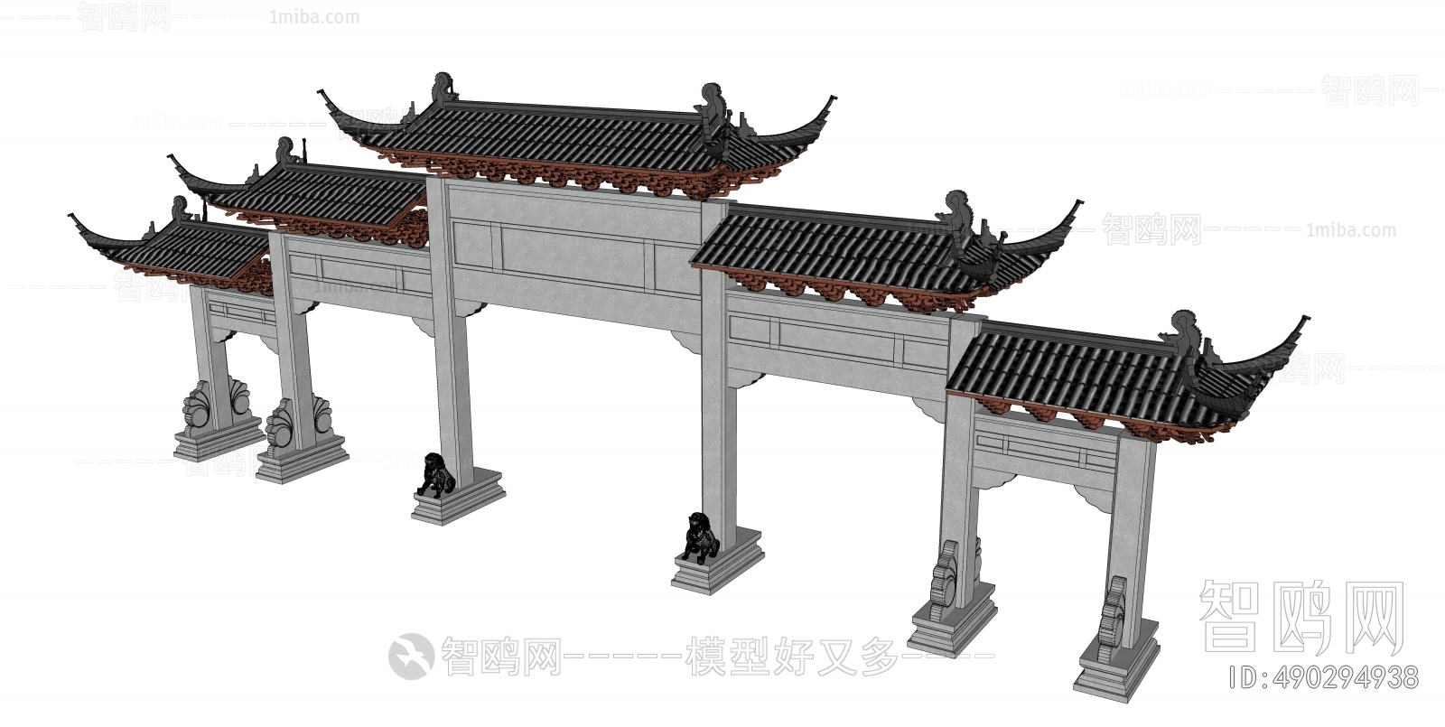 Chinese Style New Chinese Style Building Component