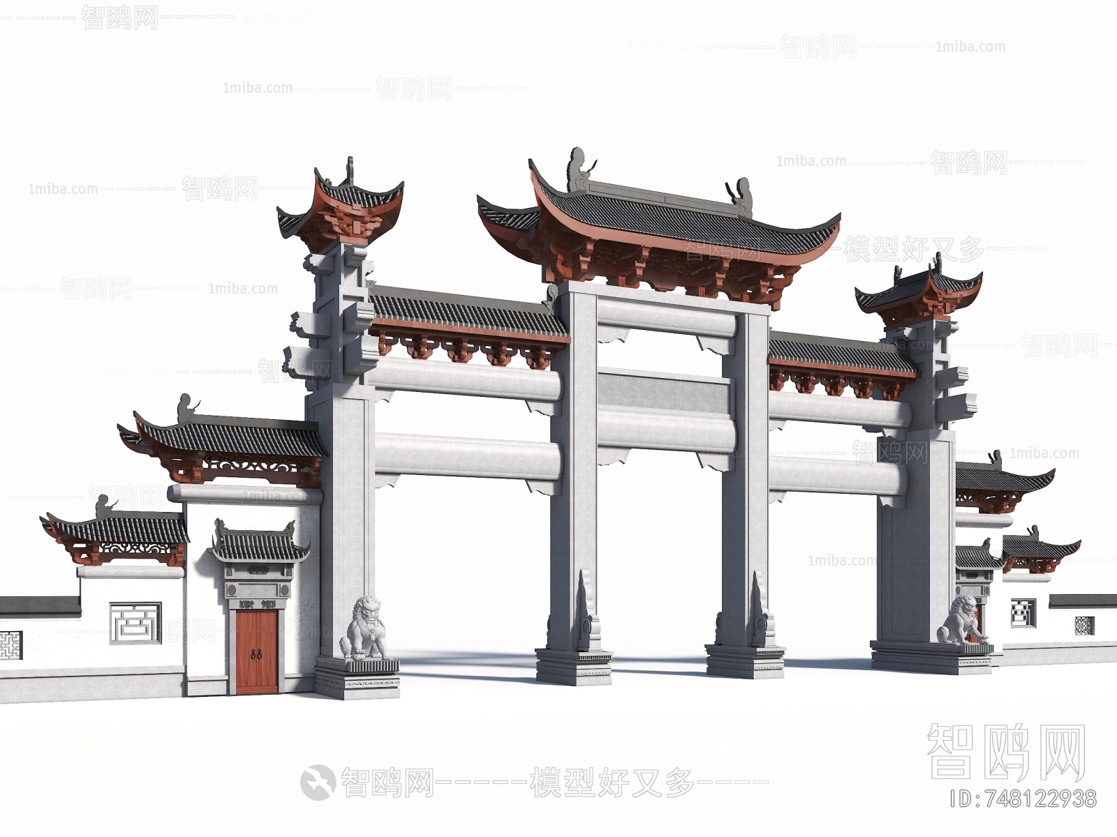 New Chinese Style Ancient Architectural Buildings