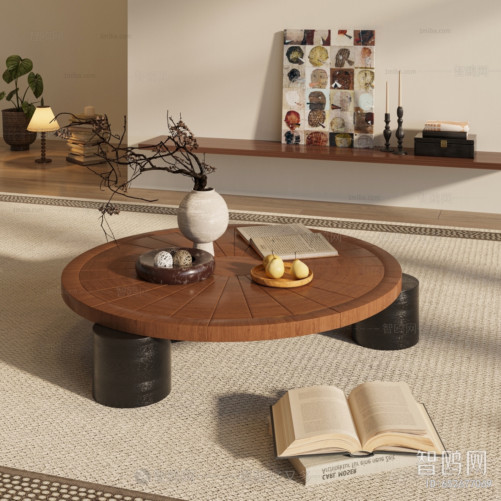 Modern Wabi-sabi Style Coffee Table