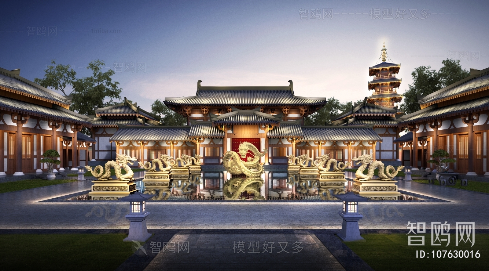 Chinese Style Ancient Architectural Buildings