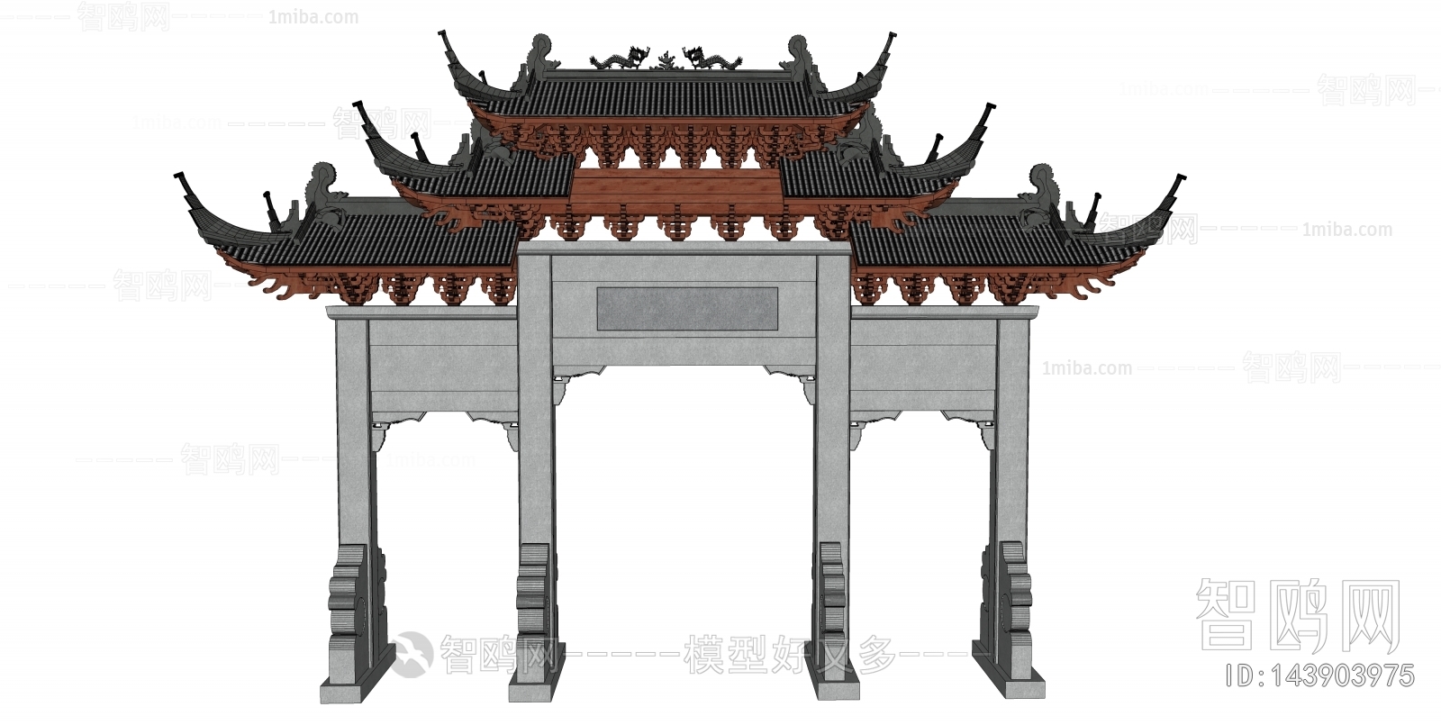 Chinese Style New Chinese Style Building Component