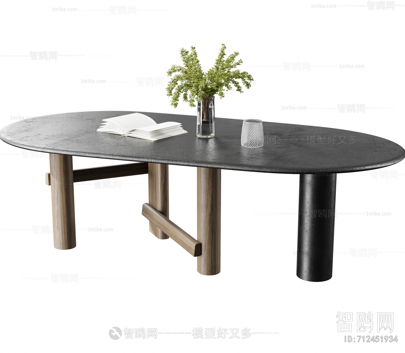 现代椭圆餐桌