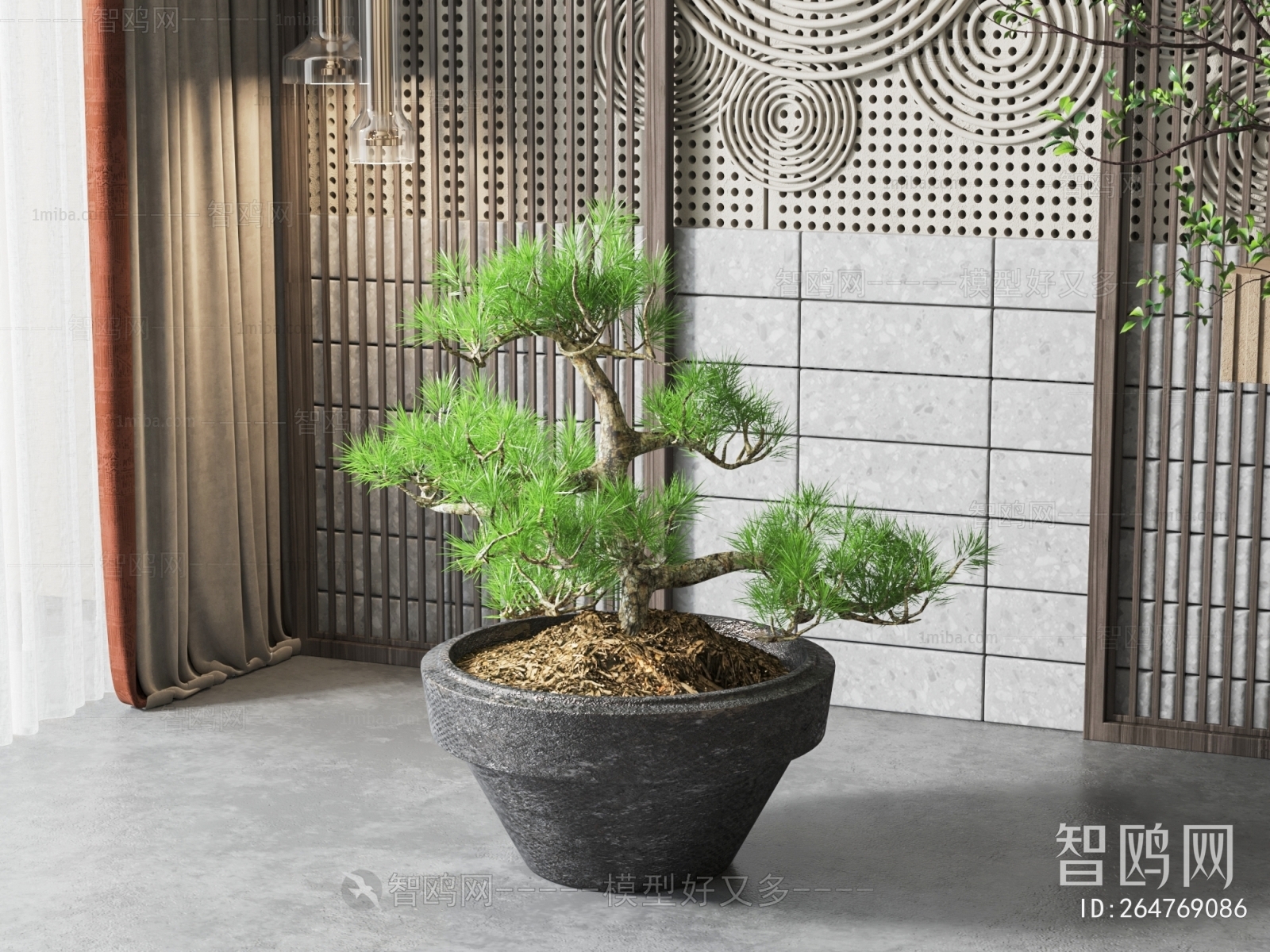 New Chinese Style Potted Green Plant