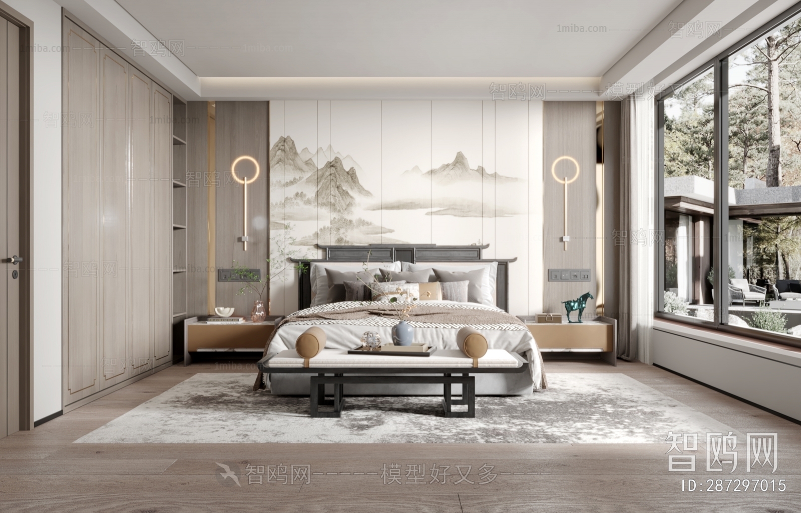 New Chinese Style Bedroom