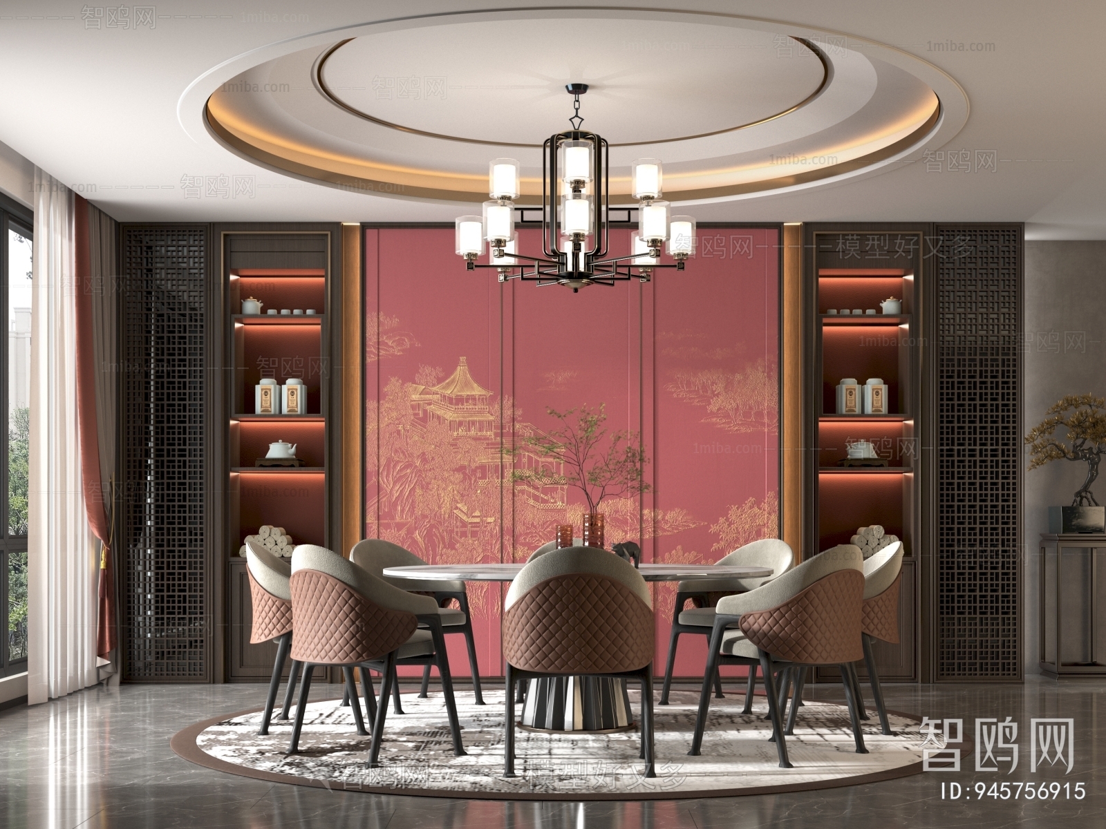 New Chinese Style Dining Room