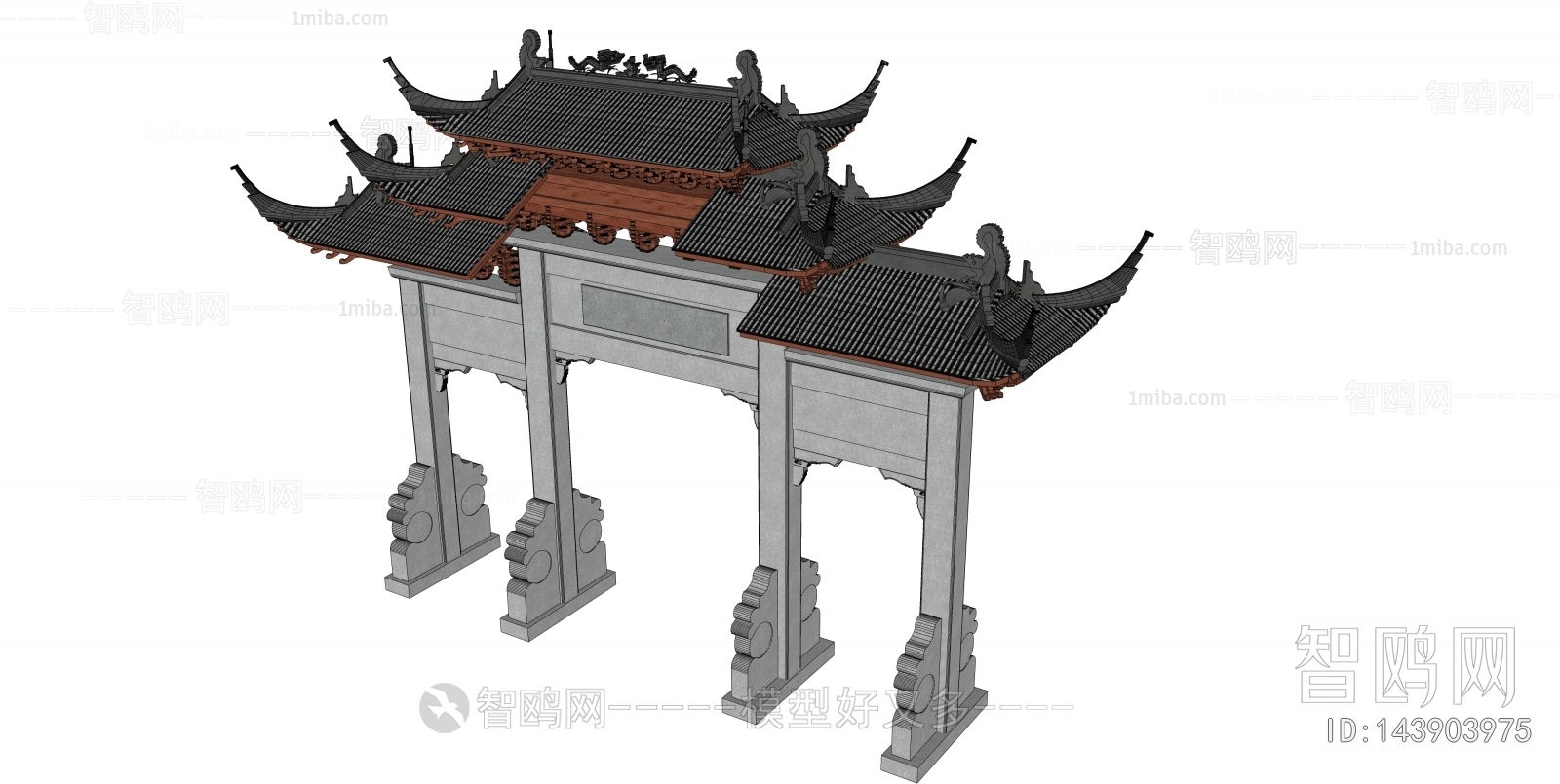 Chinese Style New Chinese Style Building Component