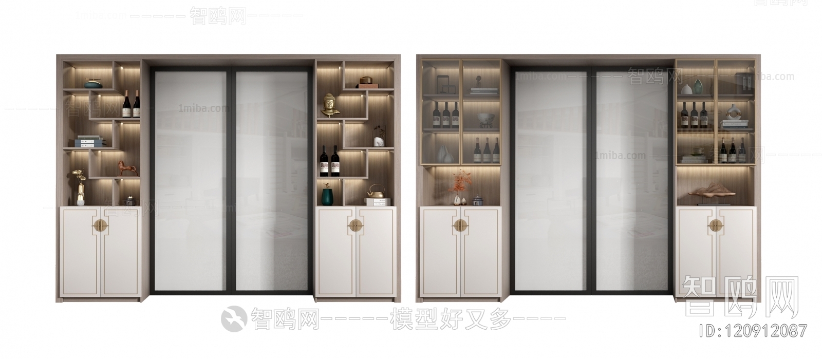 New Chinese Style Wine Cabinet