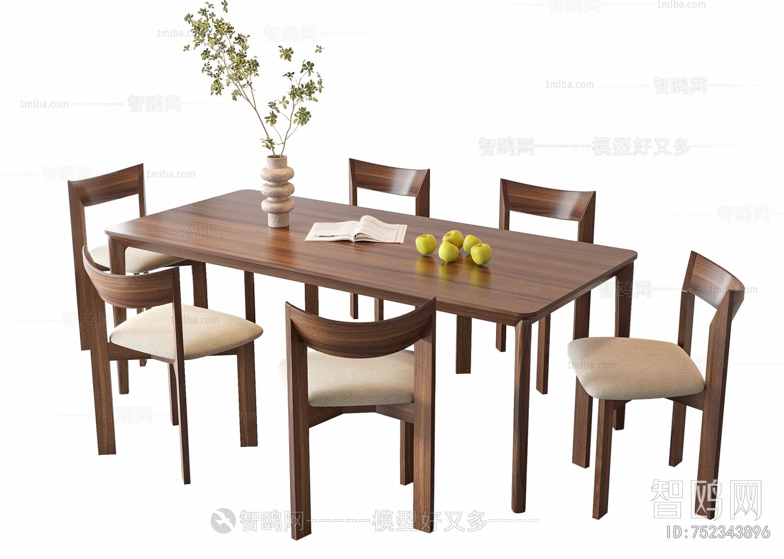 Wabi-sabi Style Dining Table And Chairs