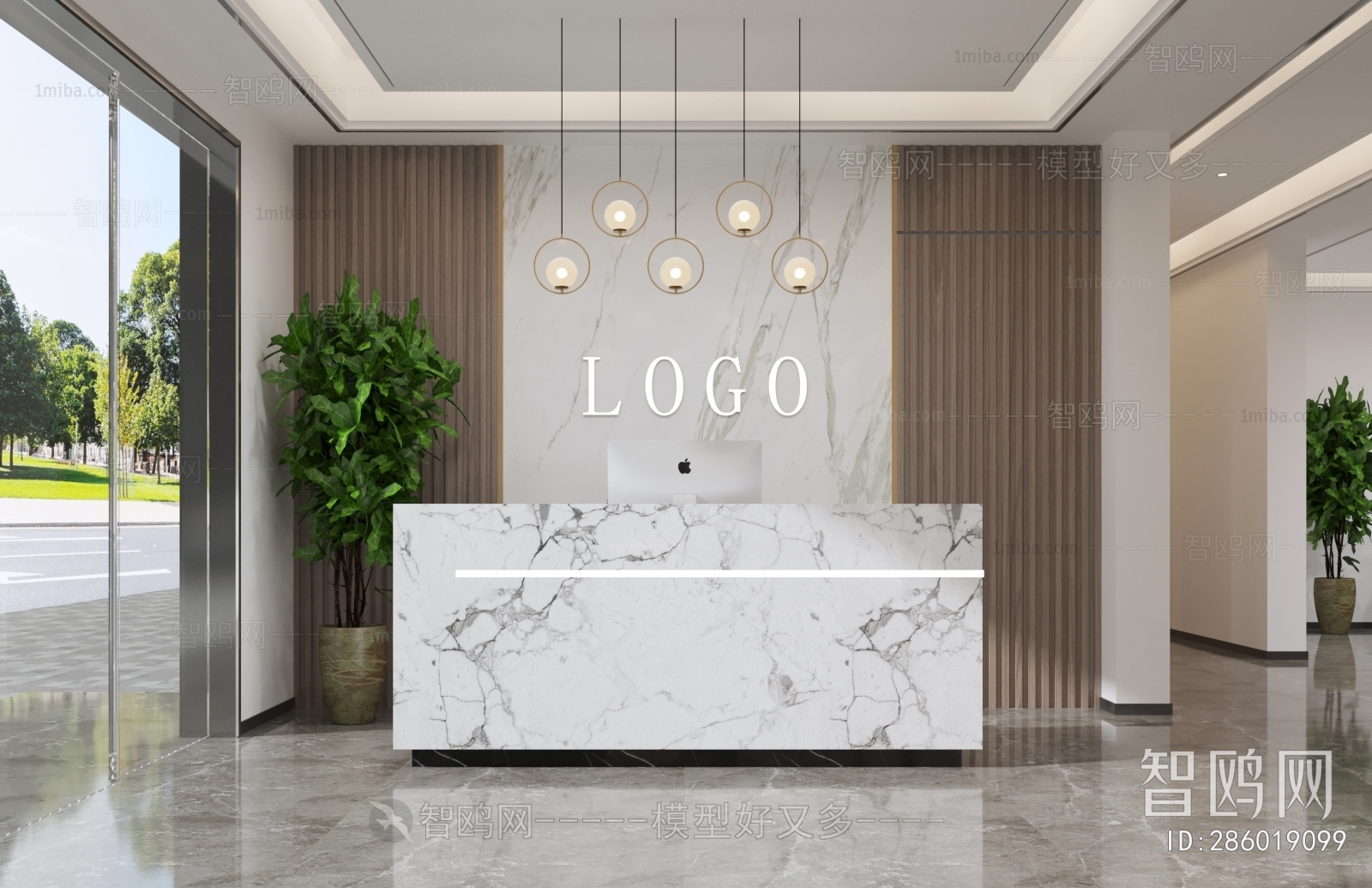 Modern Office Reception Desk