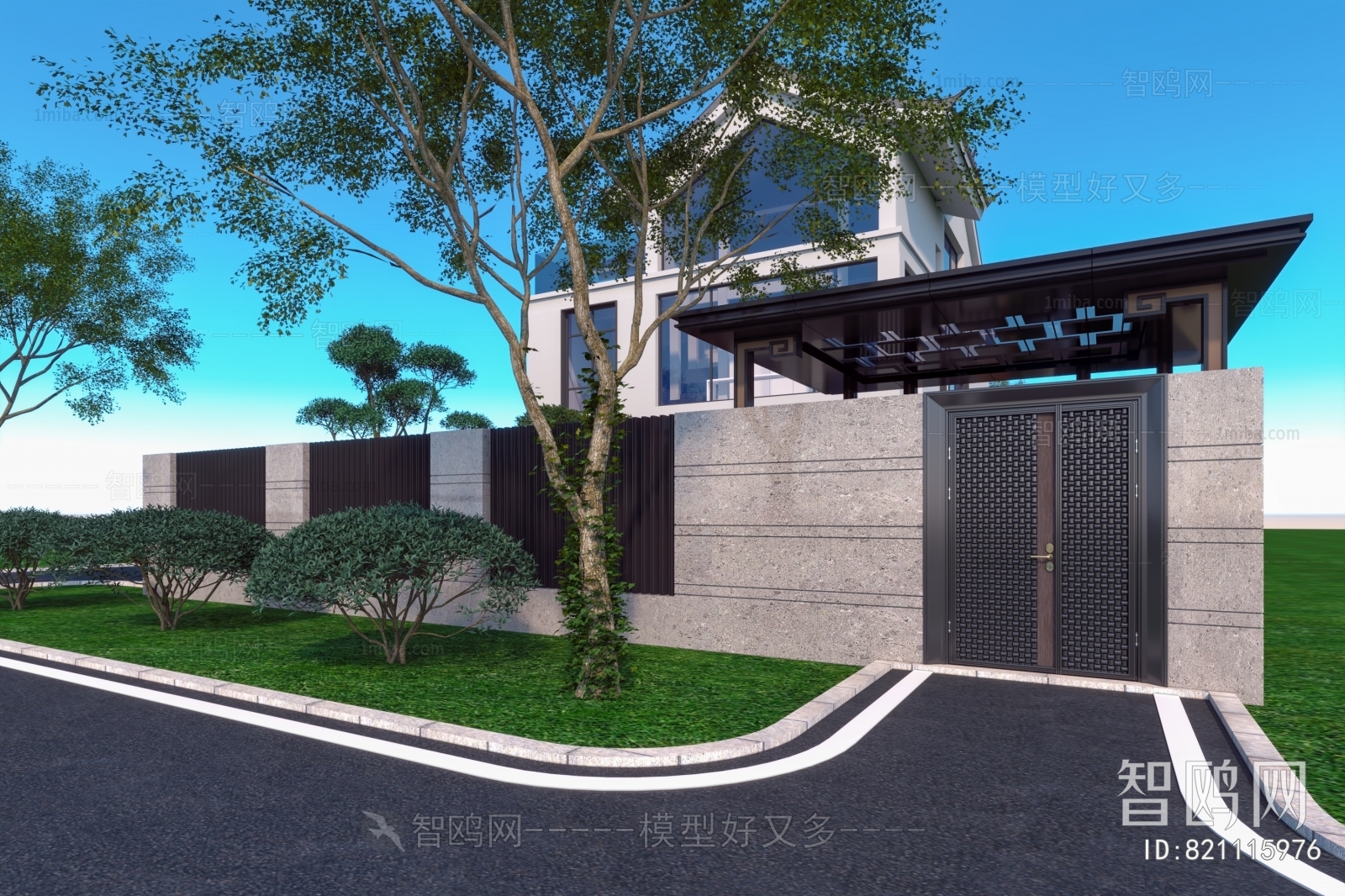 New Chinese Style Villa Appearance