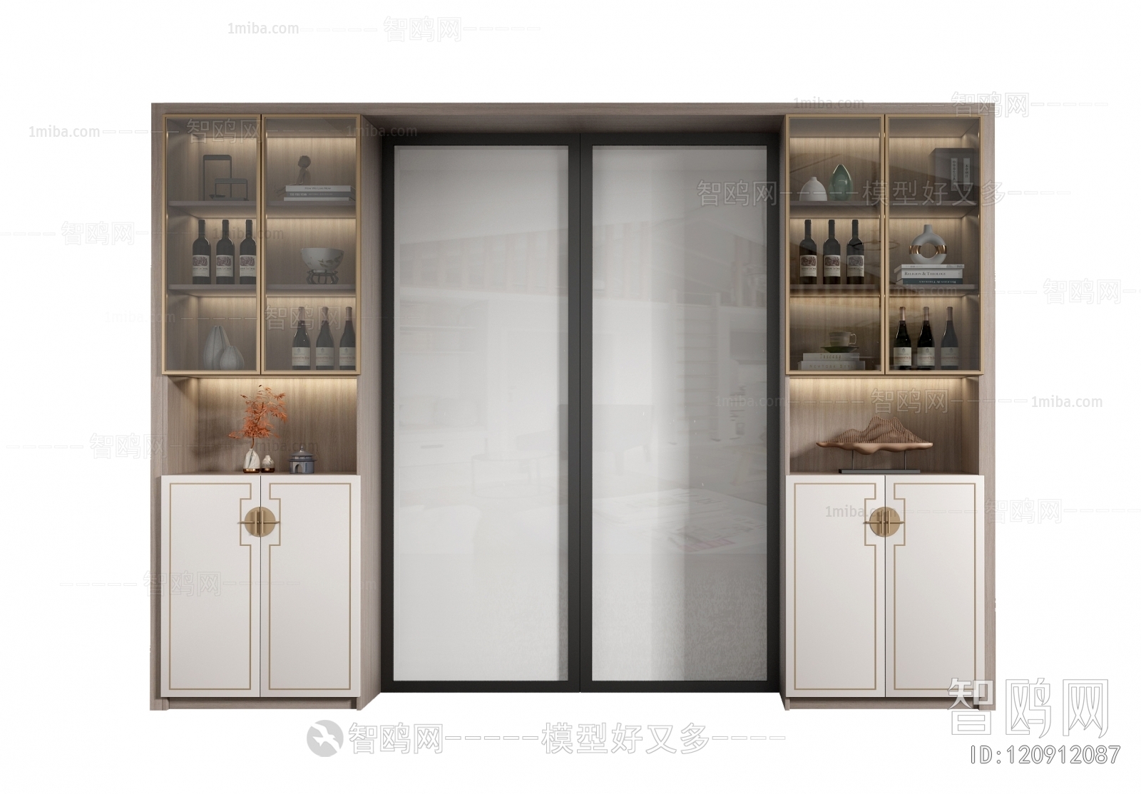 New Chinese Style Wine Cabinet