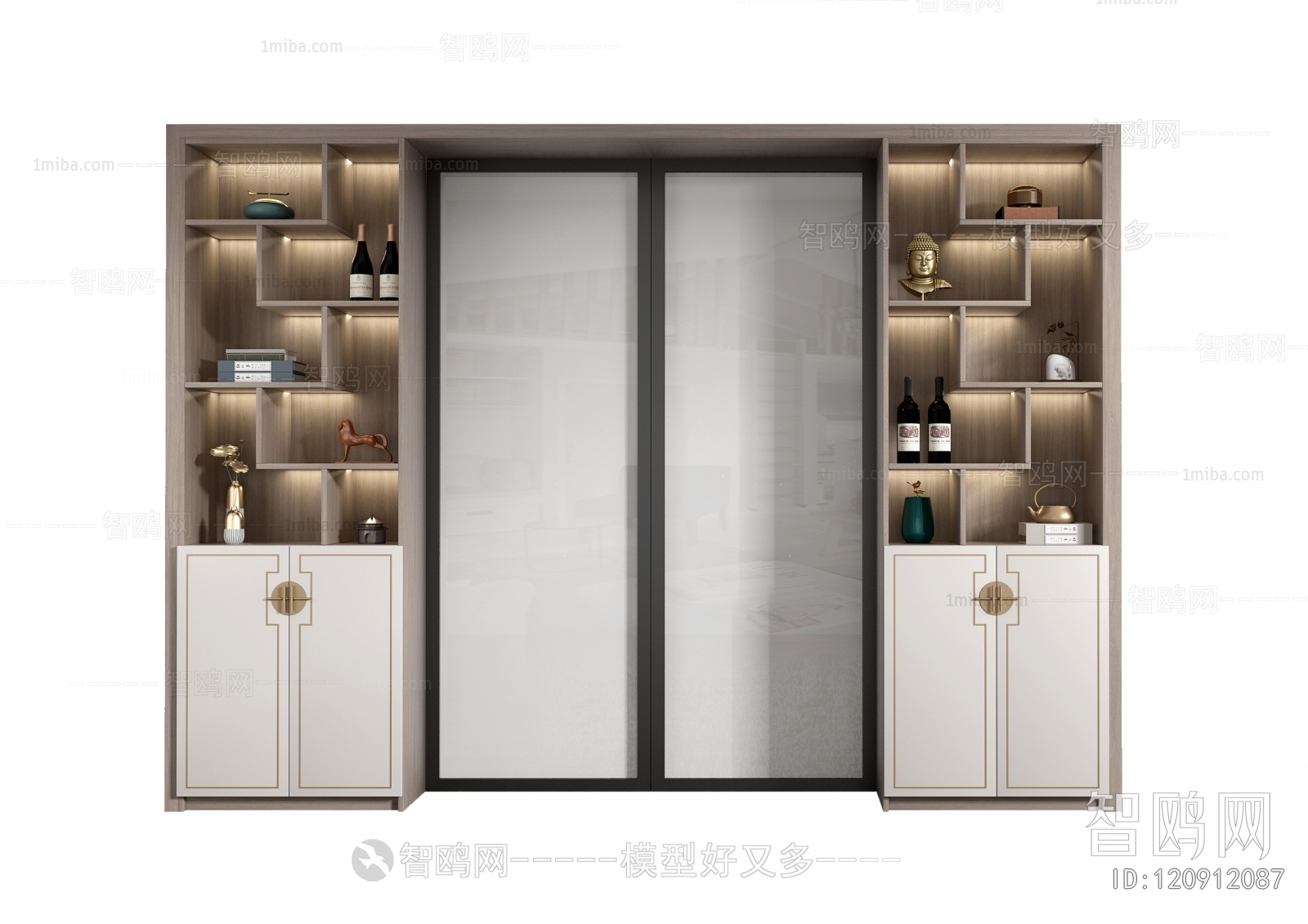 New Chinese Style Wine Cabinet