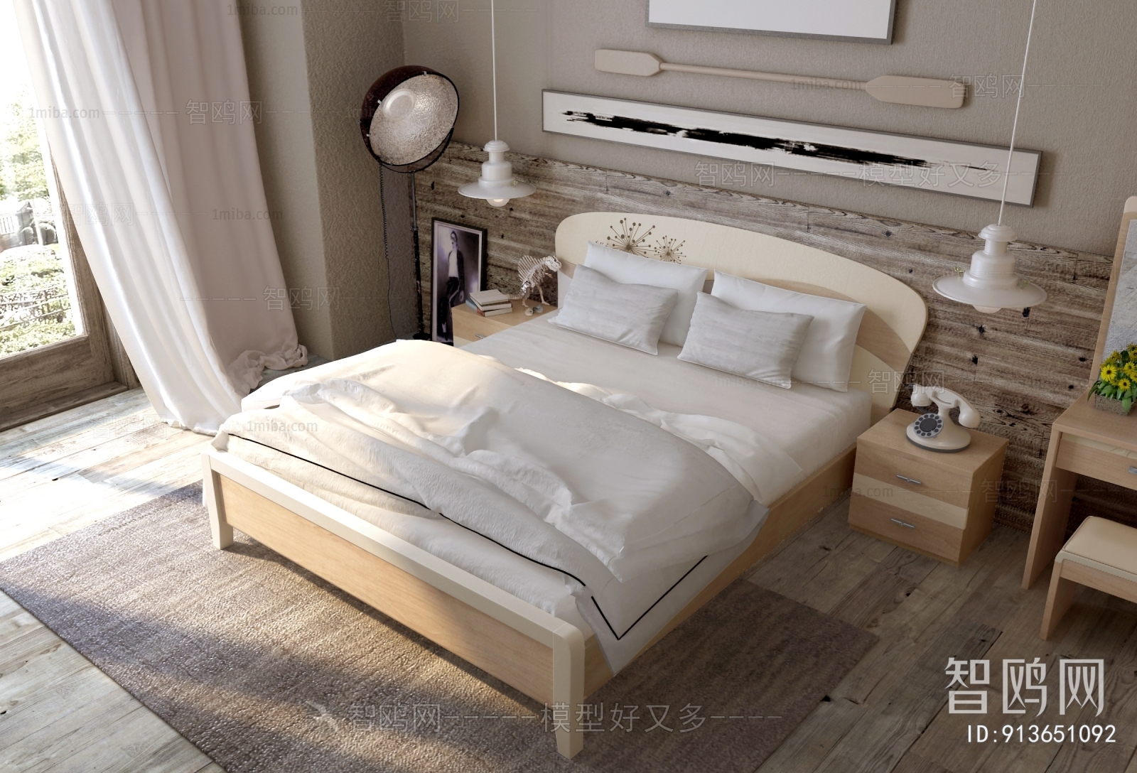 Modern Nordic Style Double Bed