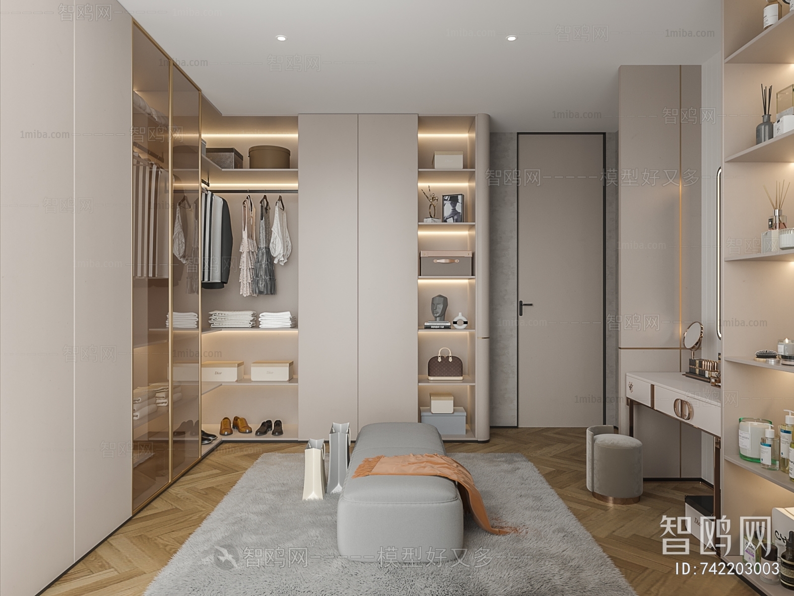 Modern Clothes Storage Area