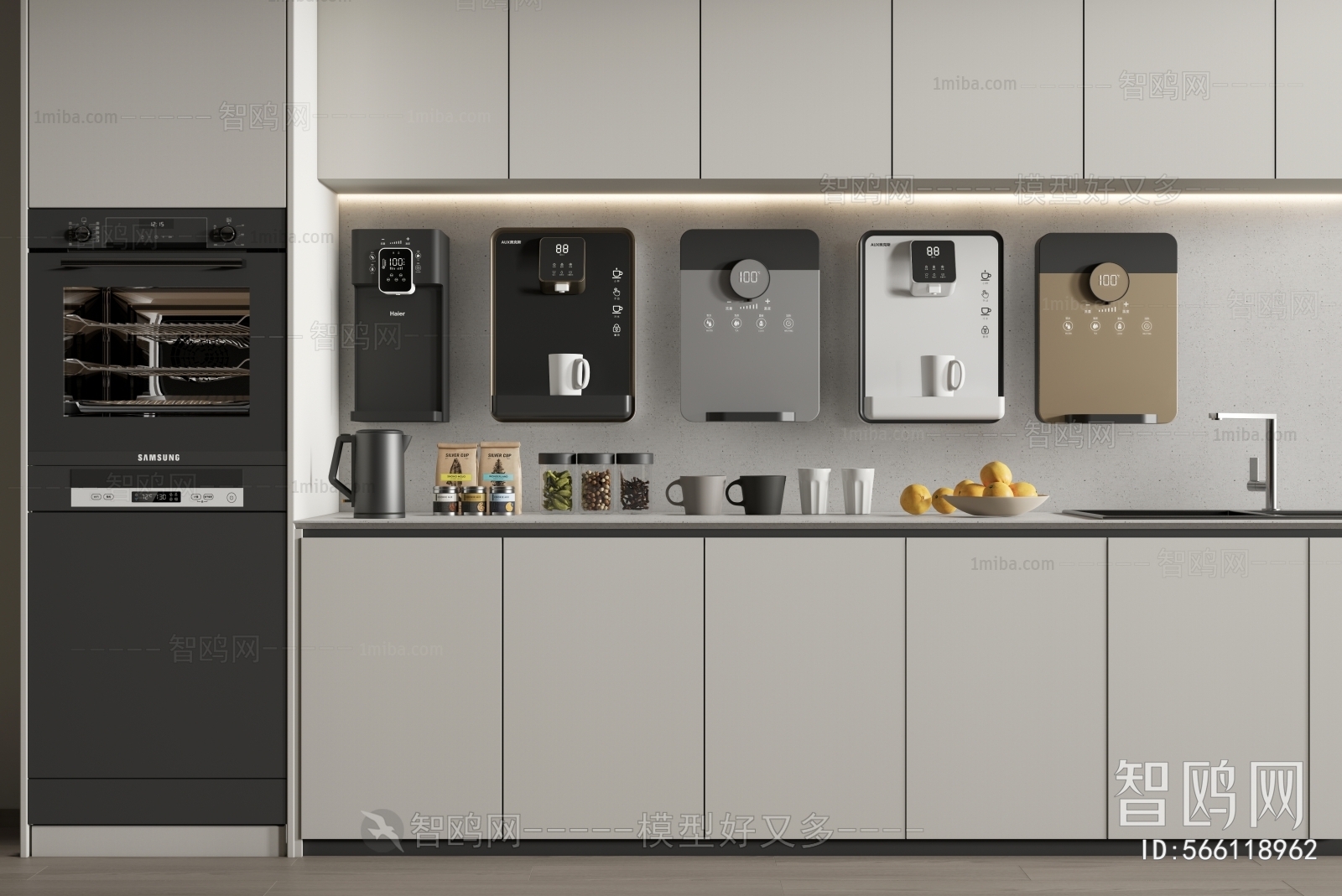 现代壁挂式饮水机、烤箱