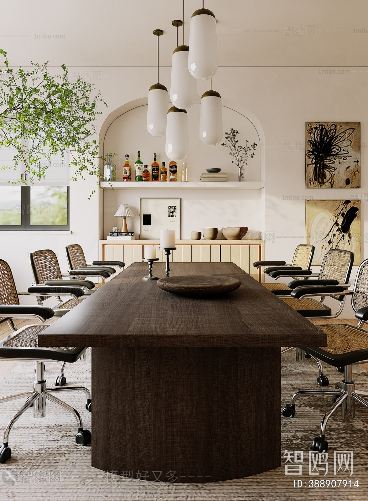 Wabi-sabi Style Dining Room