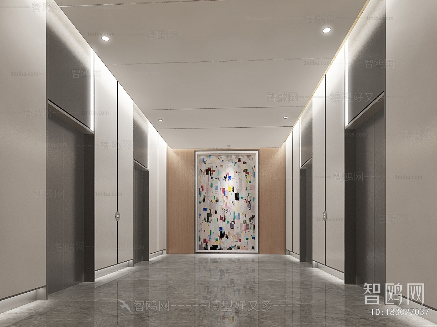 Modern Office Elevator Hall