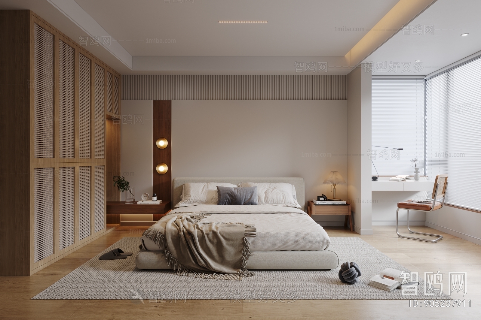 Modern Wabi-sabi Style Bedroom