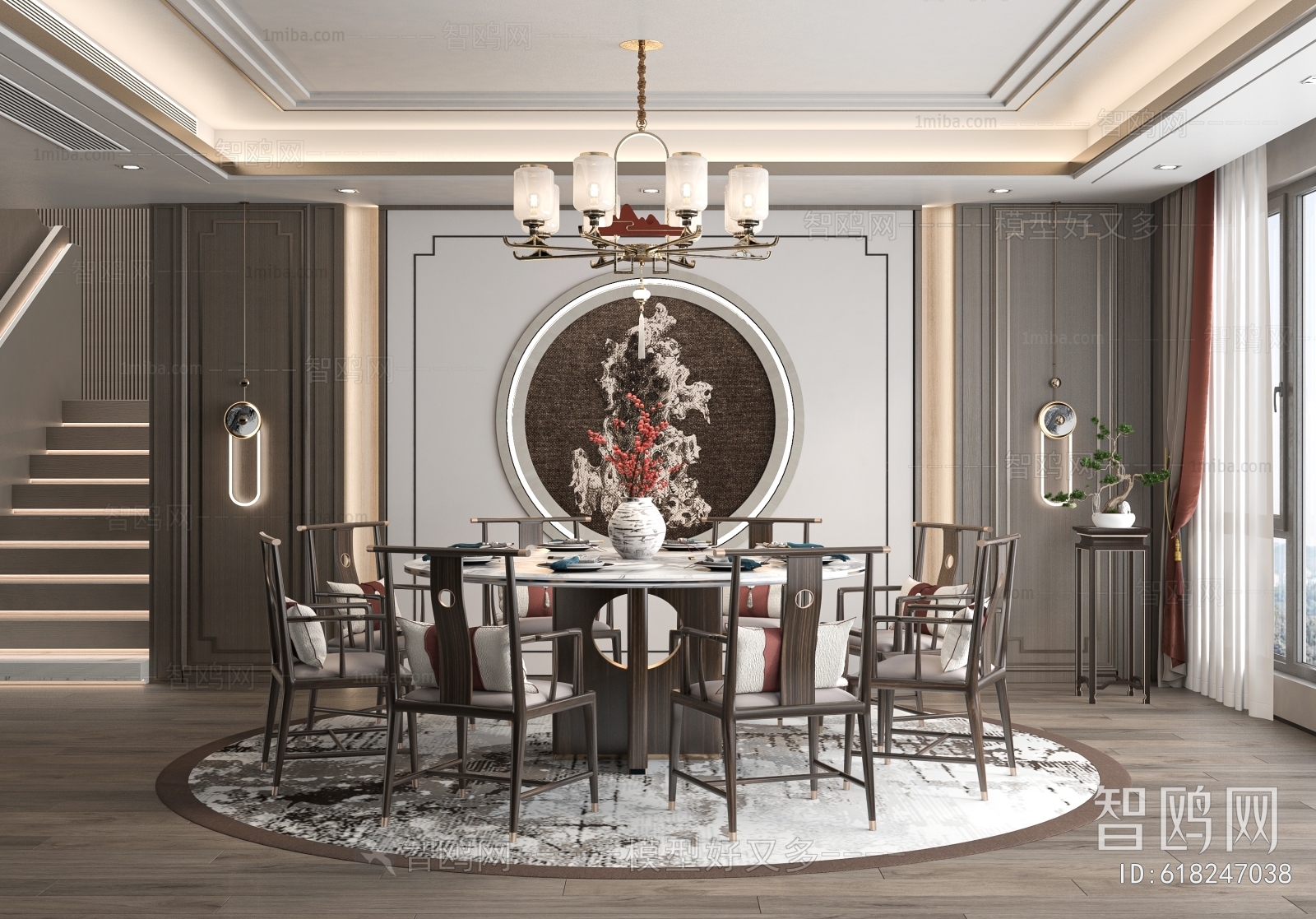 New Chinese Style Dining Room