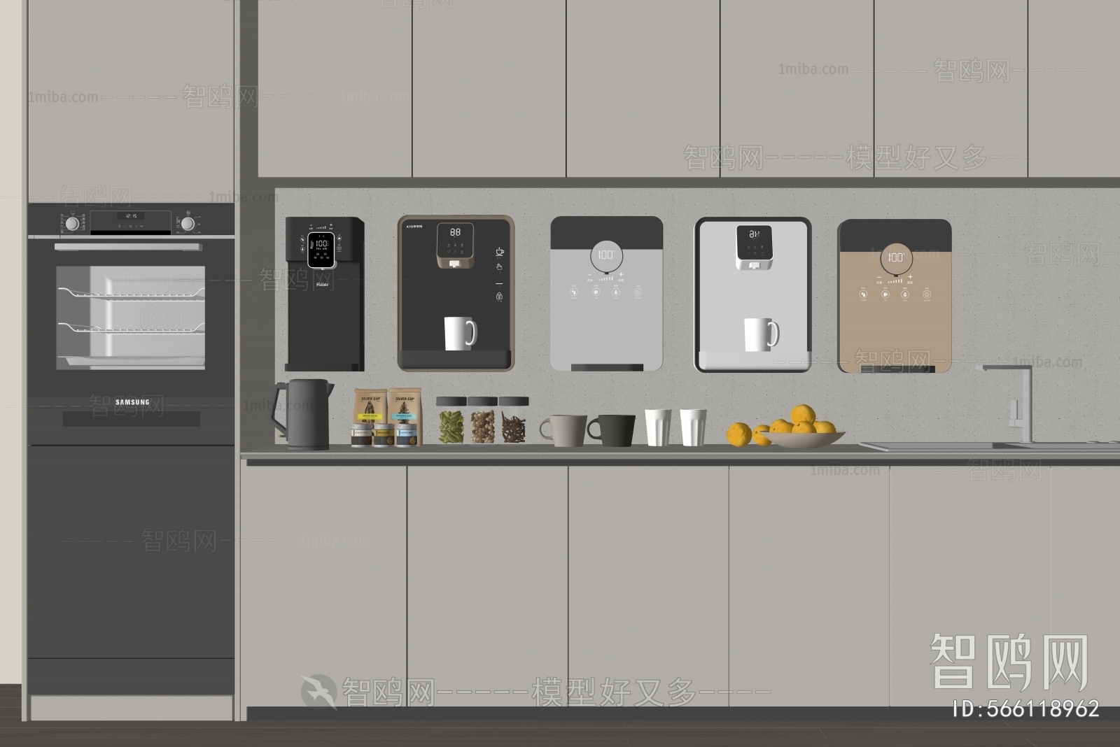 现代壁挂式饮水机、烤箱
