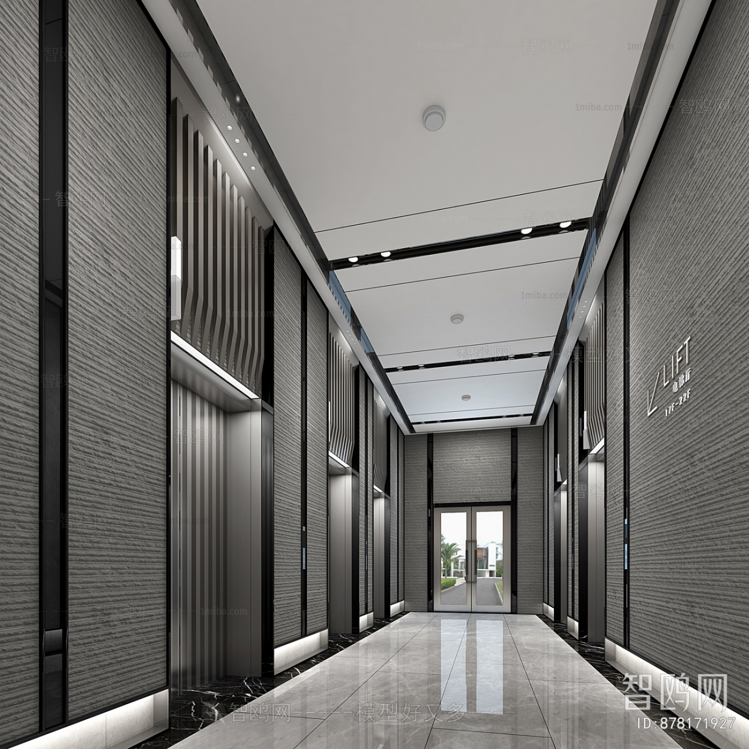 Modern Corridor Elevator Hall