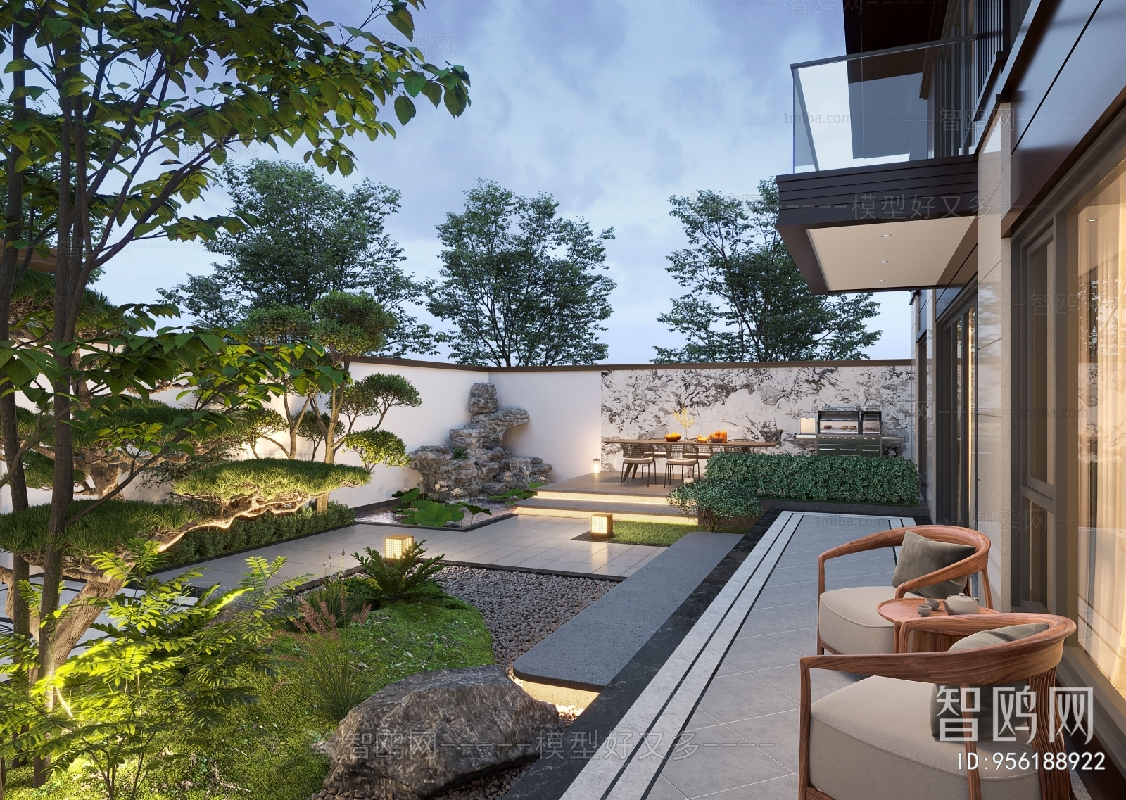 Modern Courtyard/landscape