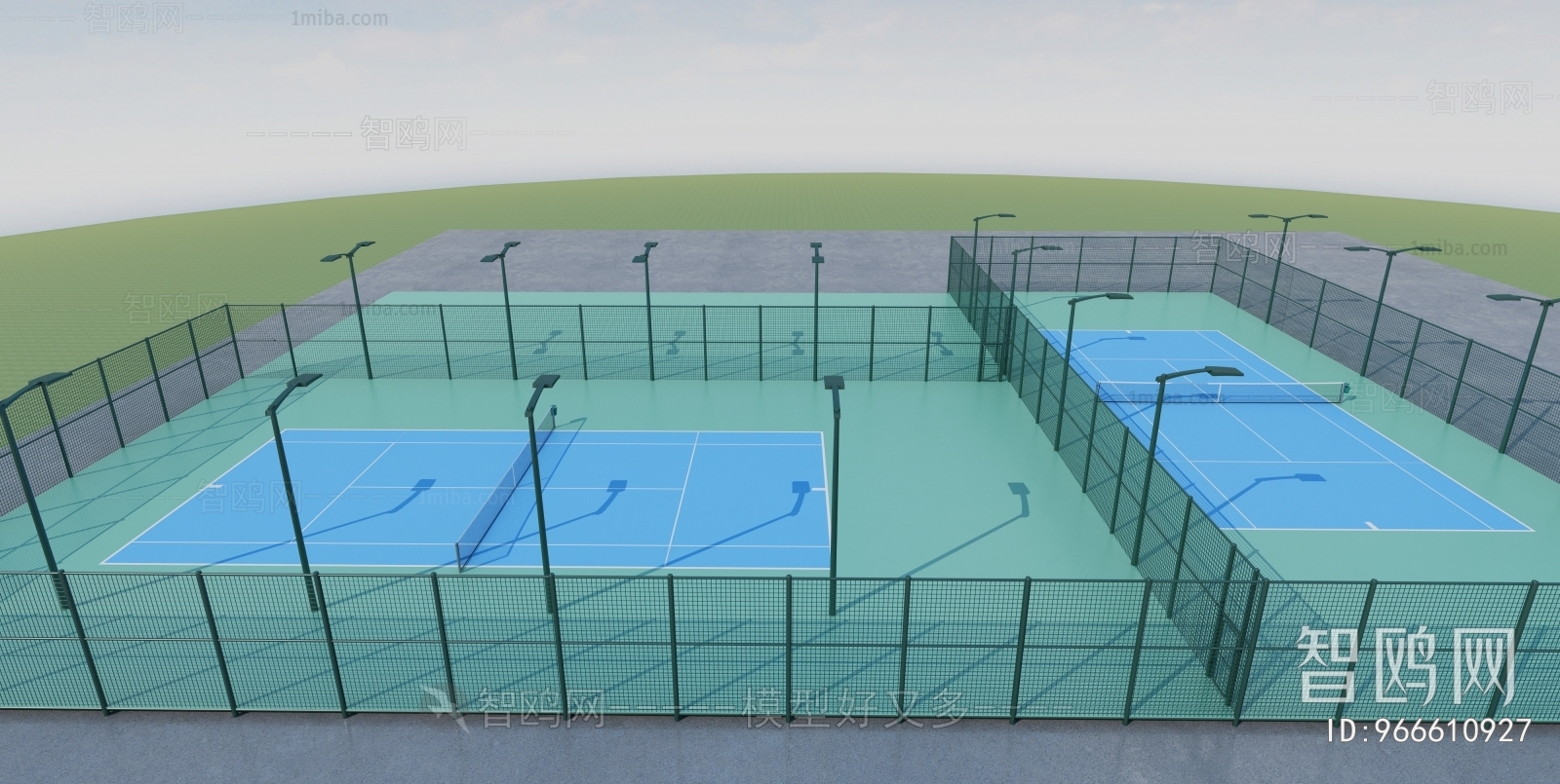 现代网球场