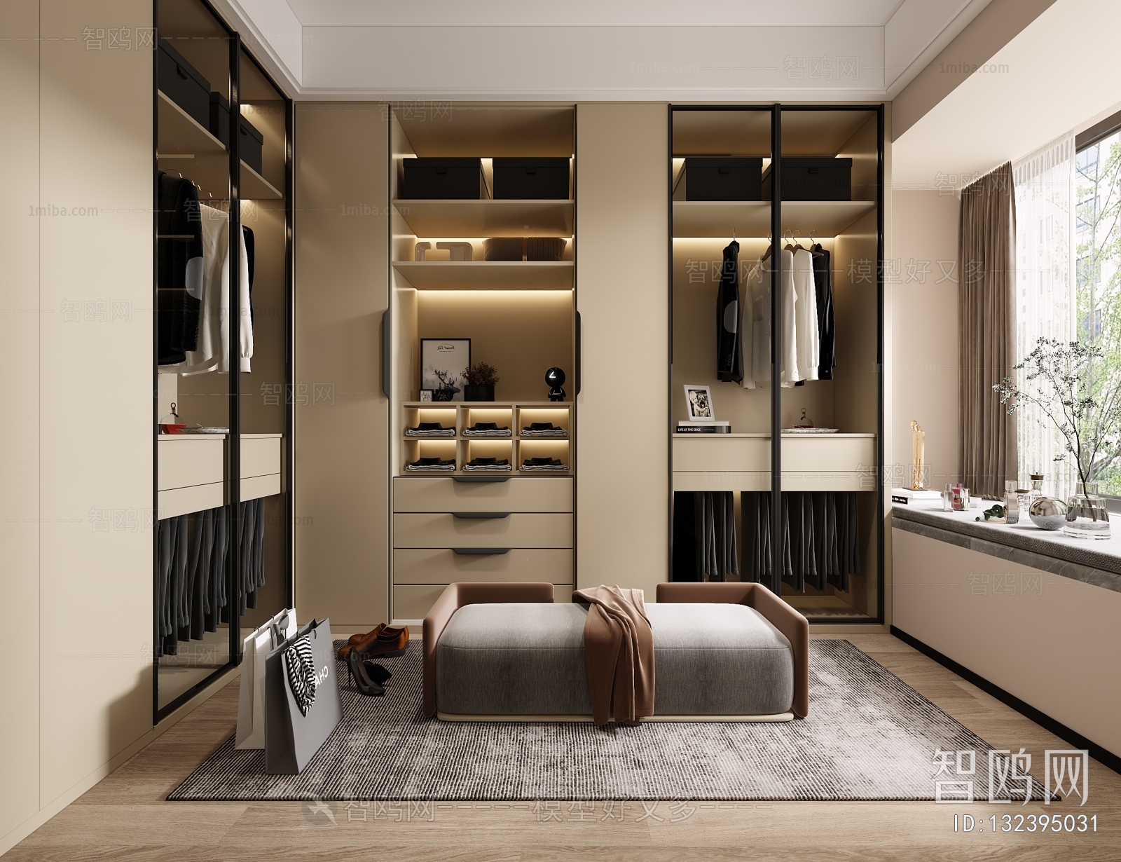 Modern Clothes Storage Area