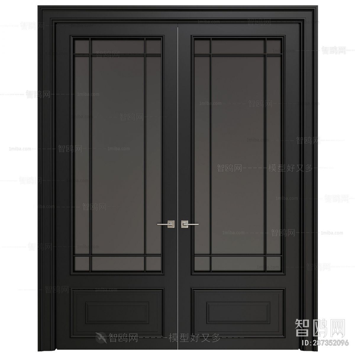 Simple European Style Double Door